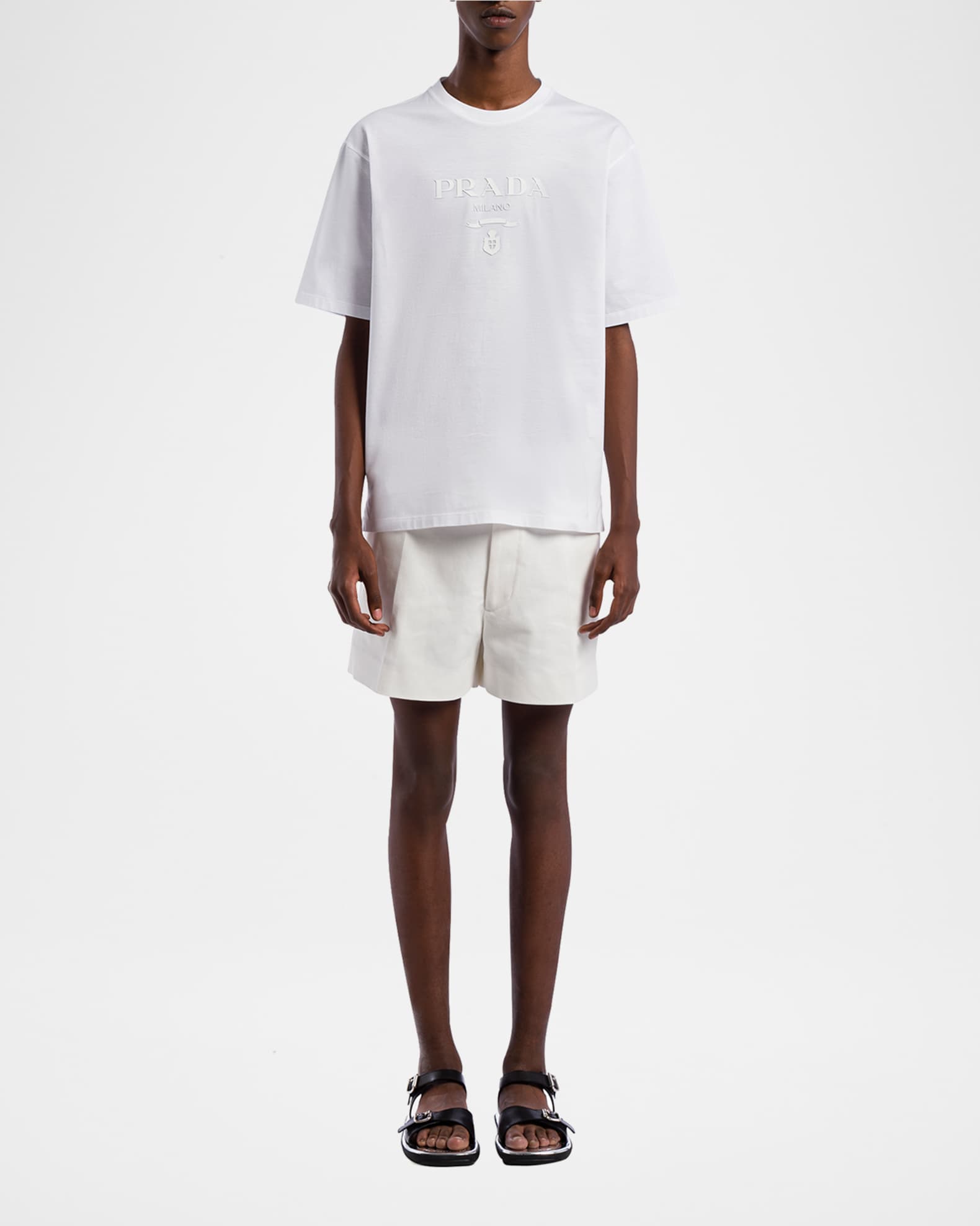 Prada Men's Crest Jersey T-Shirt | Neiman Marcus