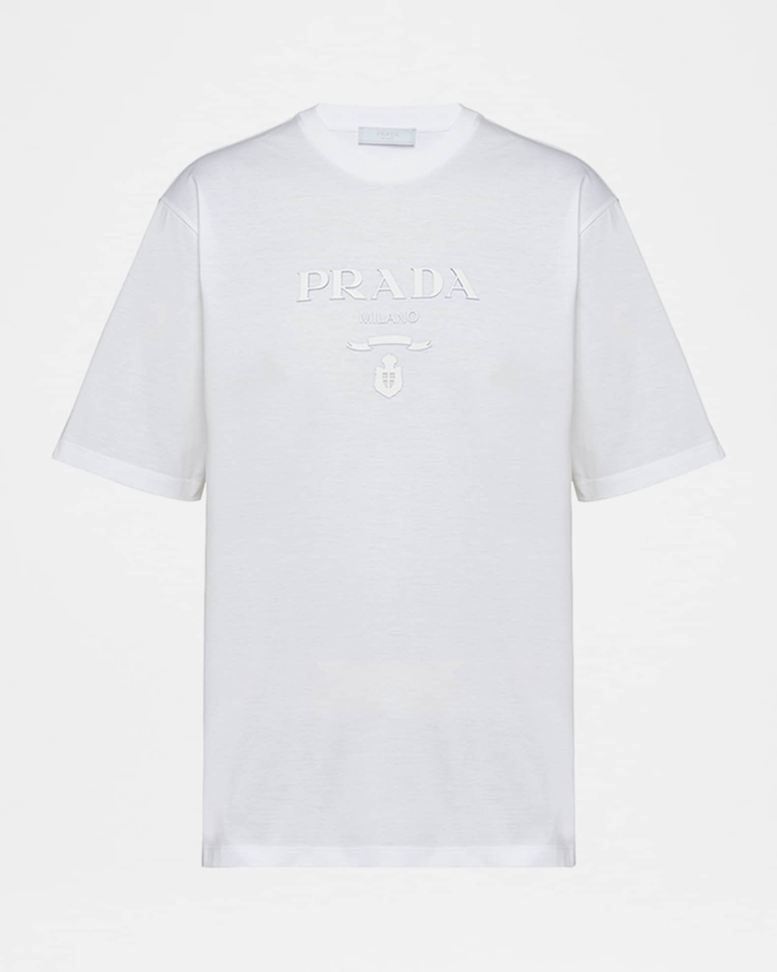 Tシャツ・カットソー PRADA  Crest Cotton T-Shirt Prada Men's Crest Jersey T-Shirt | Neiman Marcus