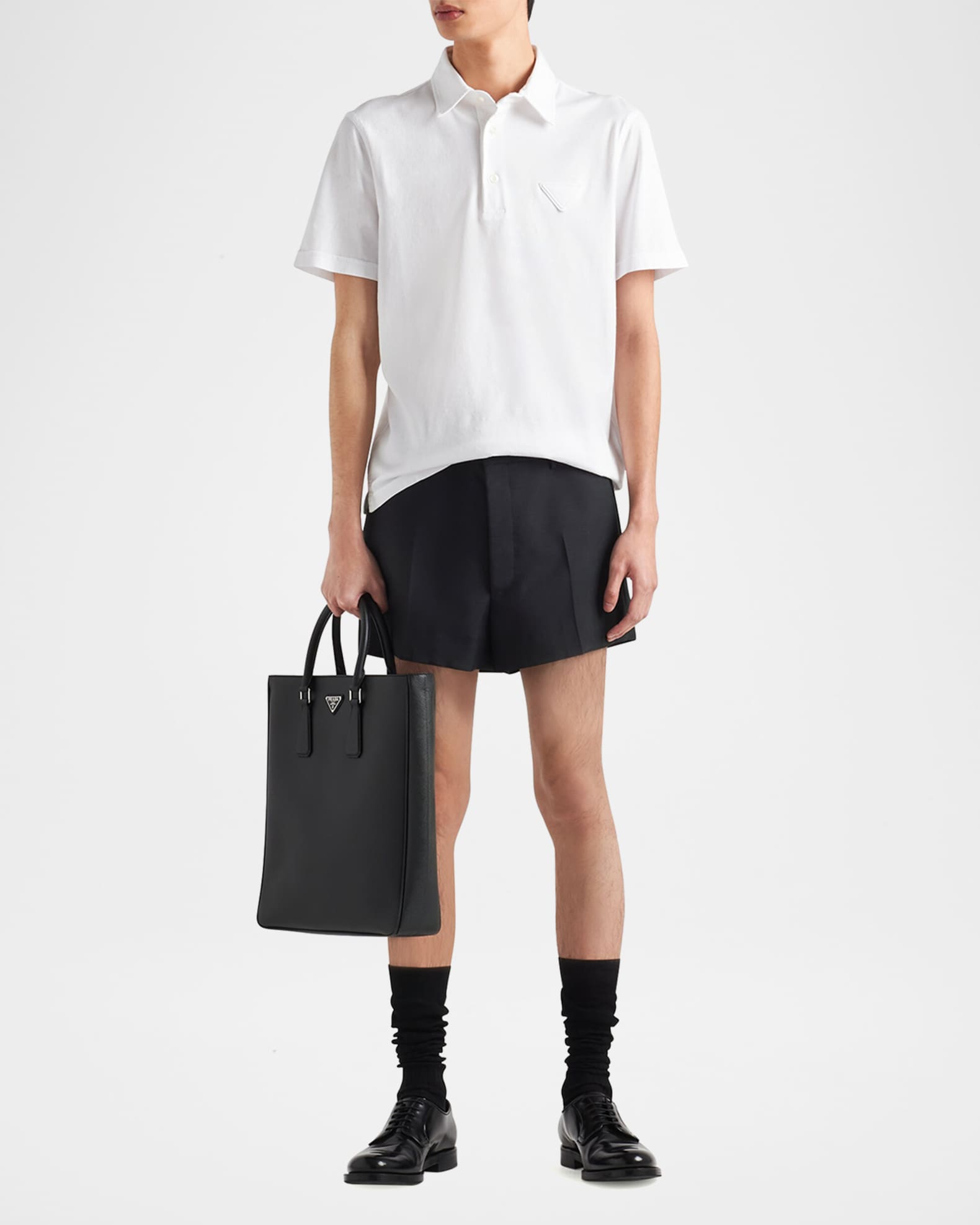Prada Men's Conceptual Logo Polo Shirt | Neiman Marcus