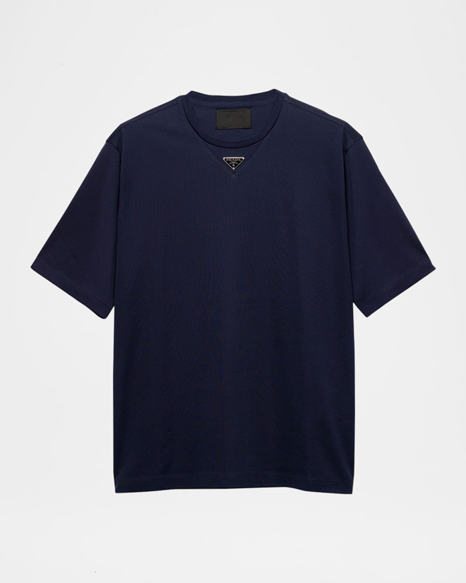 Prada Men's Jersey Triangle Logo T-Shirt | Neiman Marcus