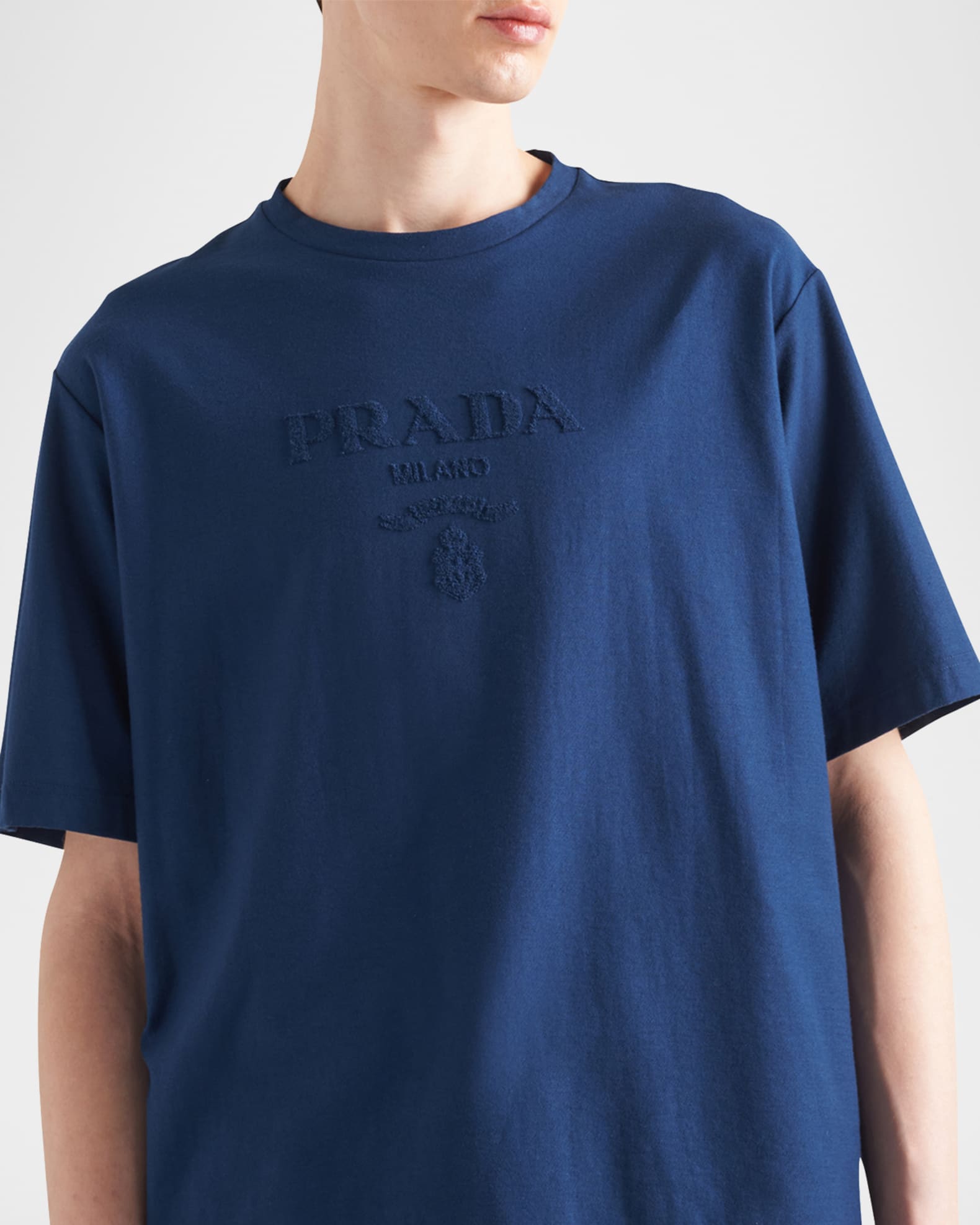 Prada Men's Jersey Logo T-Shirt | Neiman Marcus