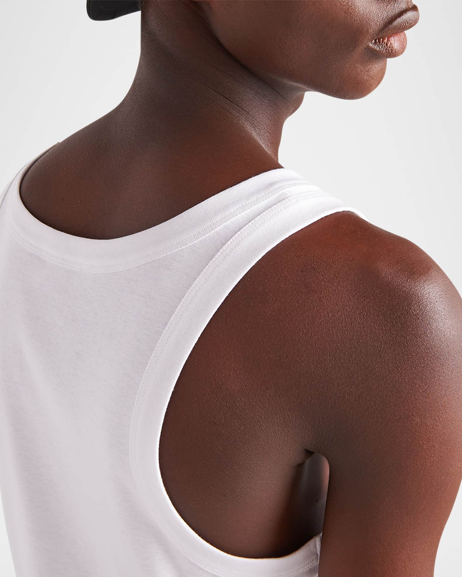 Prada Men's Ribbed Cotton Logo Tank Top | Neiman Marcus