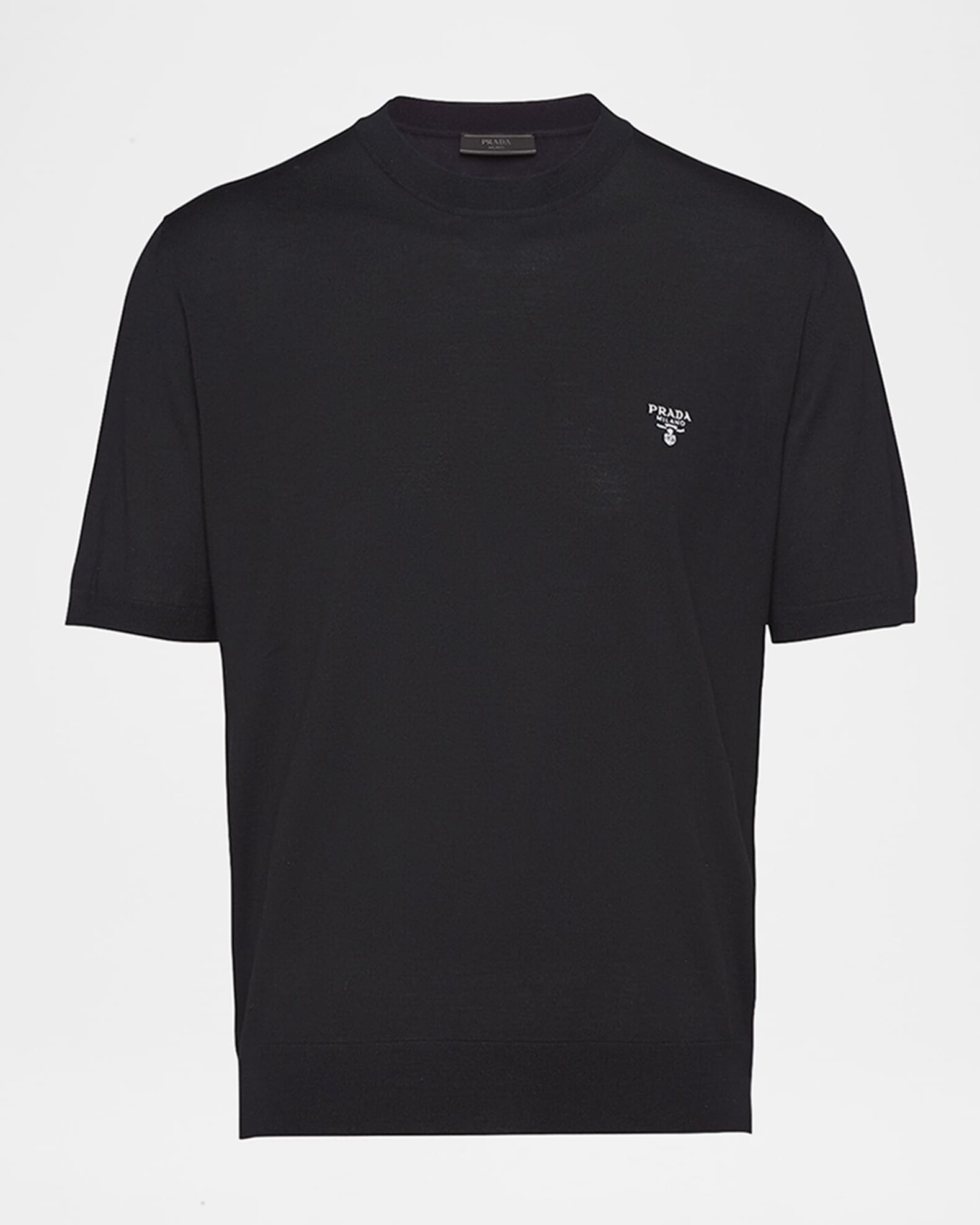 Tシャツ・カットソー PRADA WOOL T-SHIRT Prada Men's Superfine Wool T-Shirt | Neiman Marcus