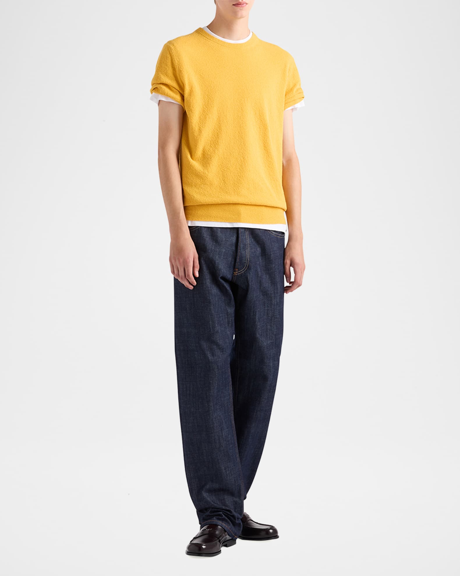 Men's Solid Short-Sleeve Sweater 1