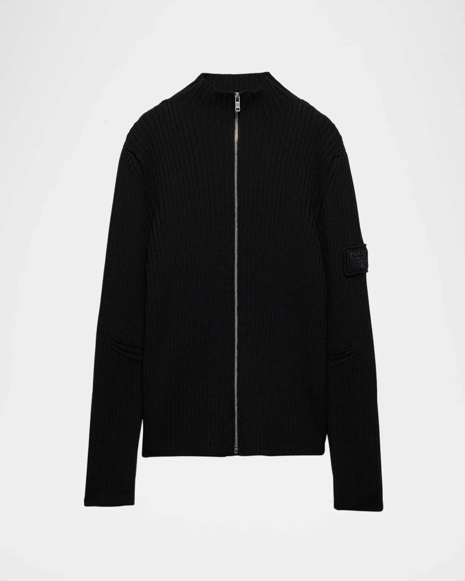 100 ％品質保証 Prada Men's Ribbed Zip Sweater | Neiman Marcus トップス
