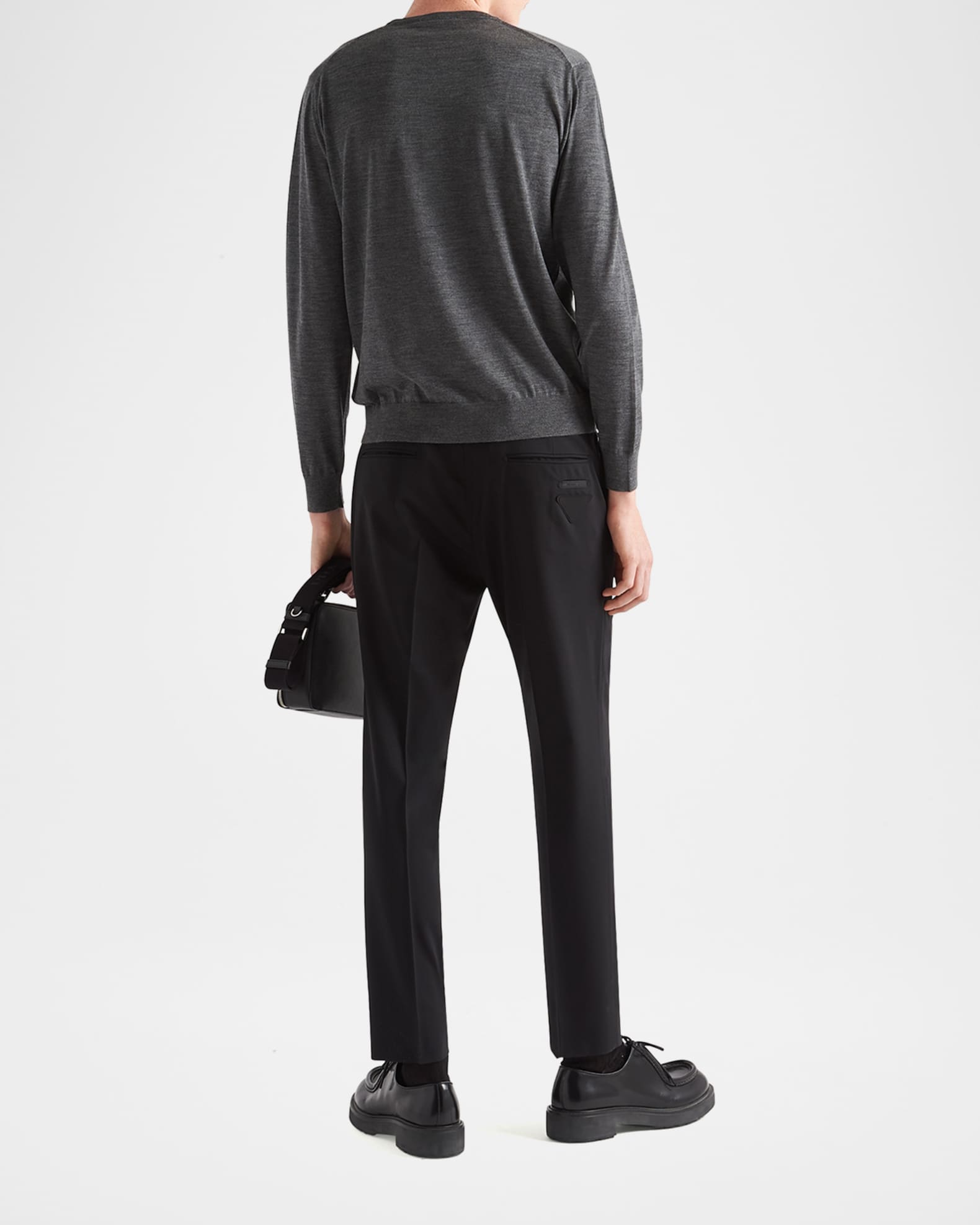 Prada Men Black Wool Blend Pant main image 1