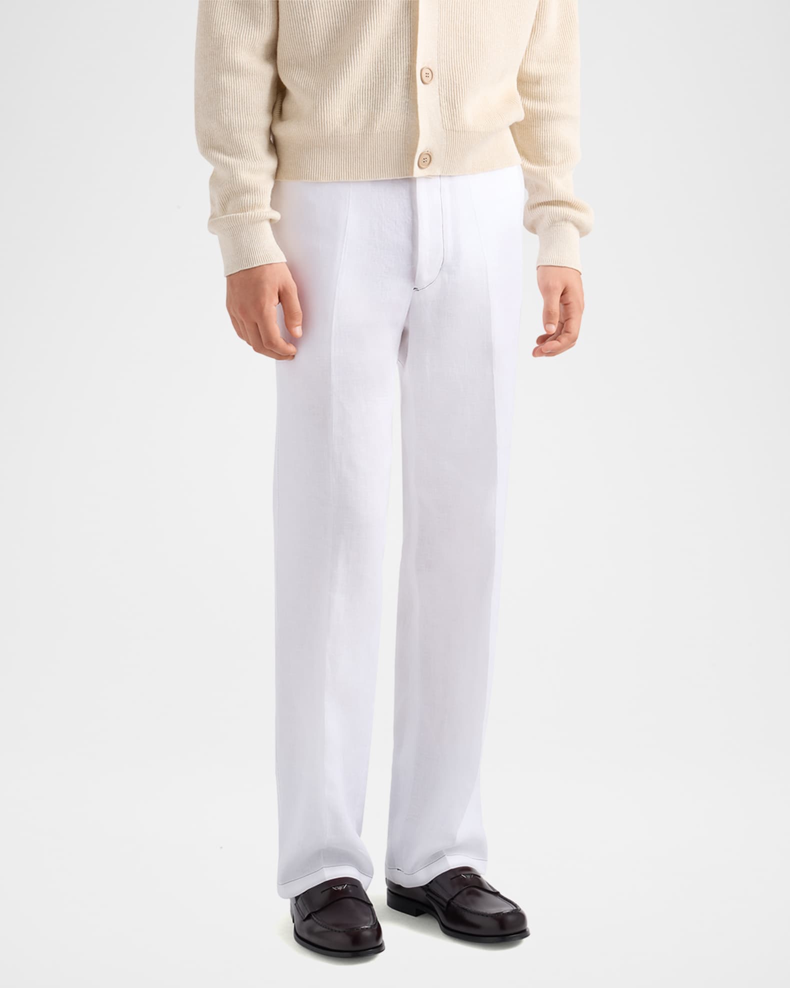 Prada Men's Sartorial Linen Pants | Neiman Marcus