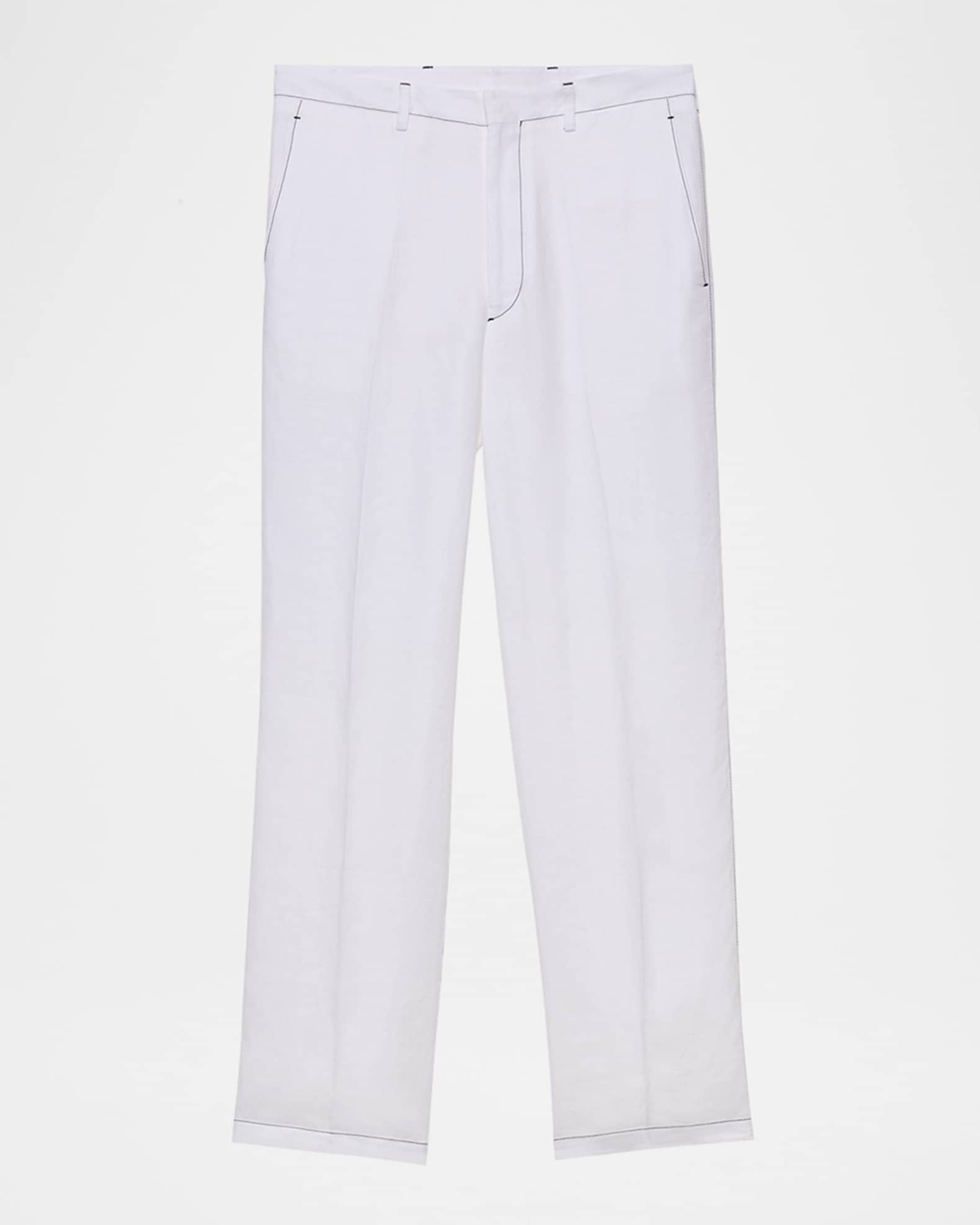 Prada Men's Sartorial Linen Pants | Neiman Marcus