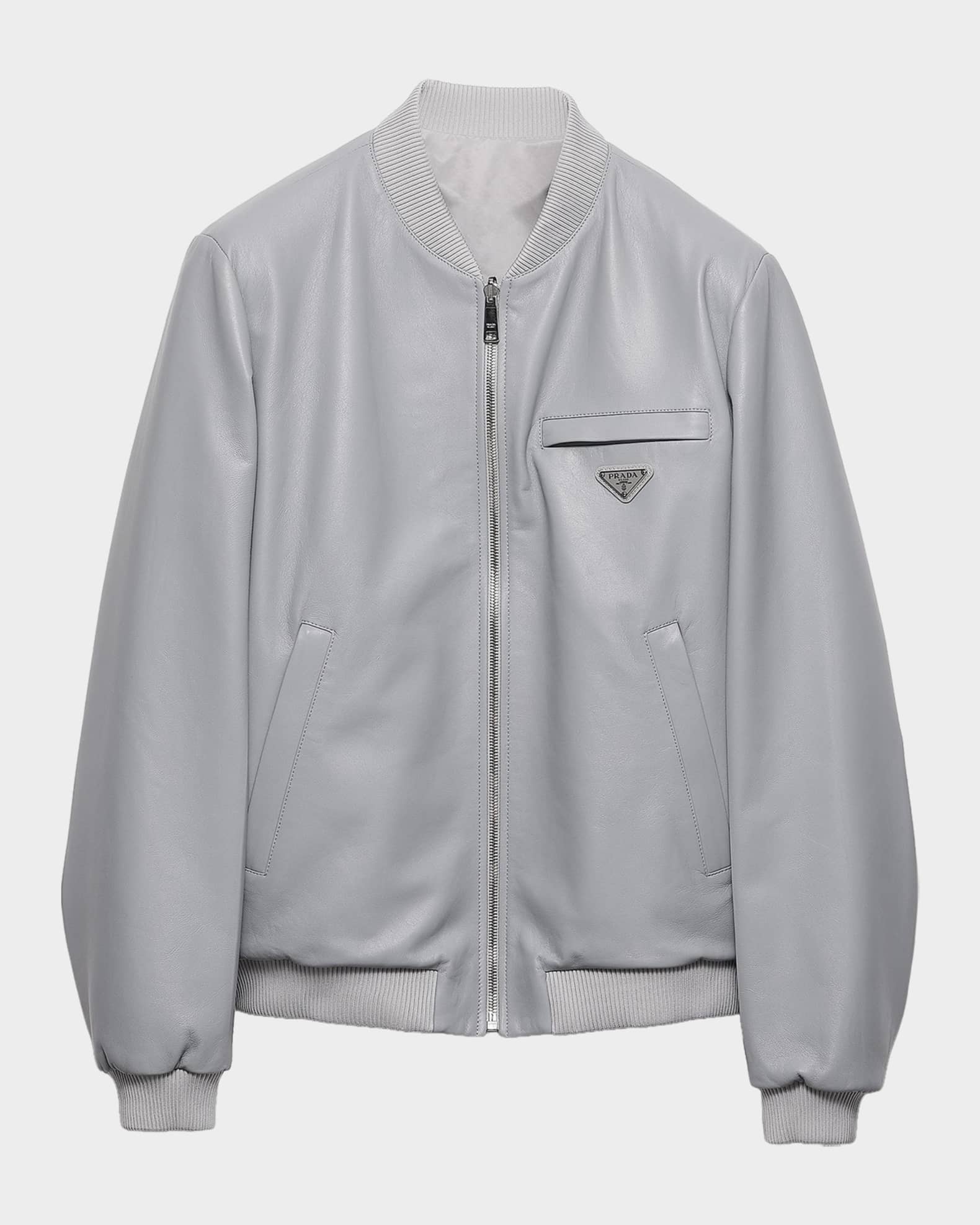 【Take※※※49】PRADA BOMBER JAKET 3点SET-3 Men's Nappa Leather Bomber Jacket | Neiman Marcus