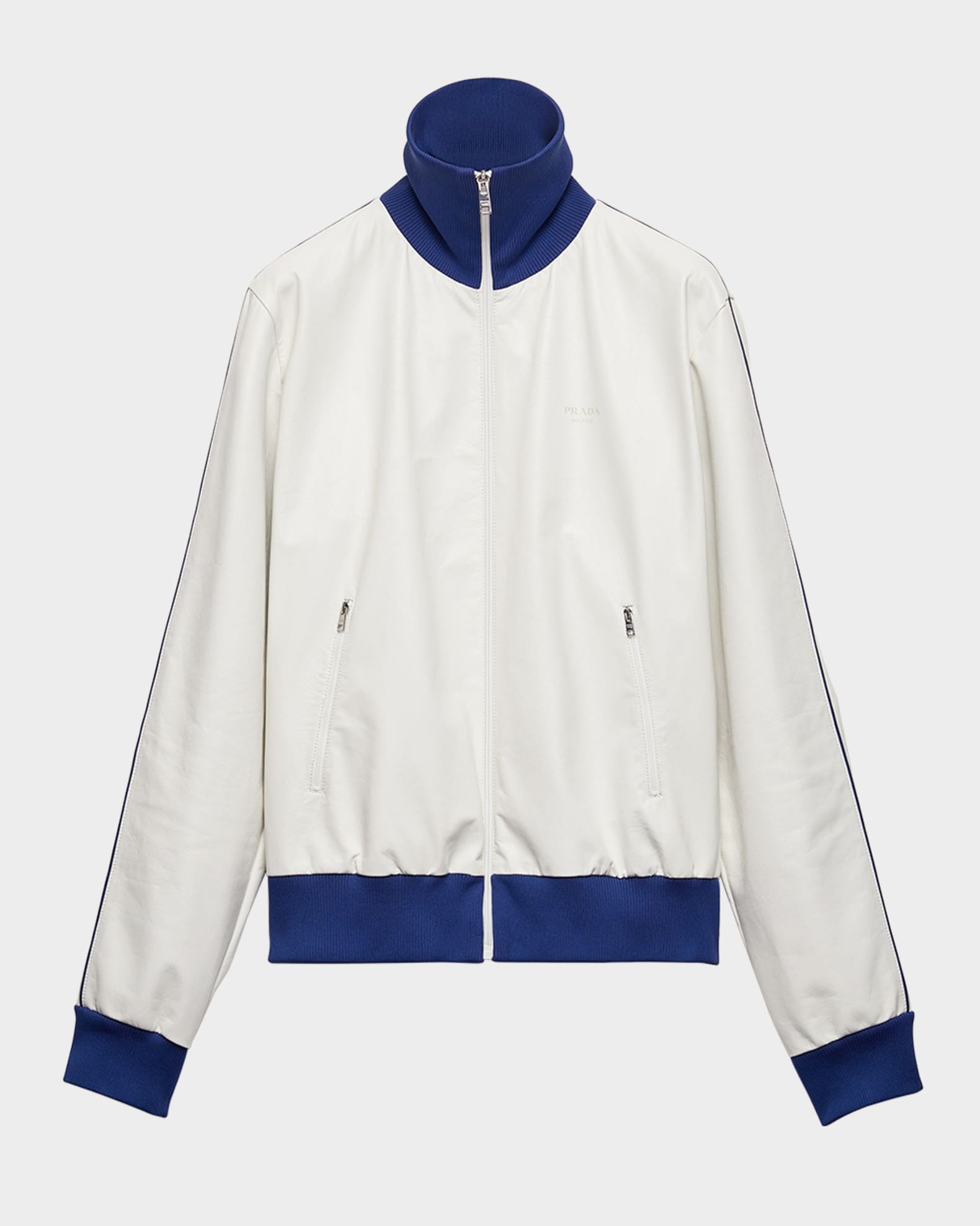 Prada Men's Nappa Leather Blouson Jacket | Neiman Marcus