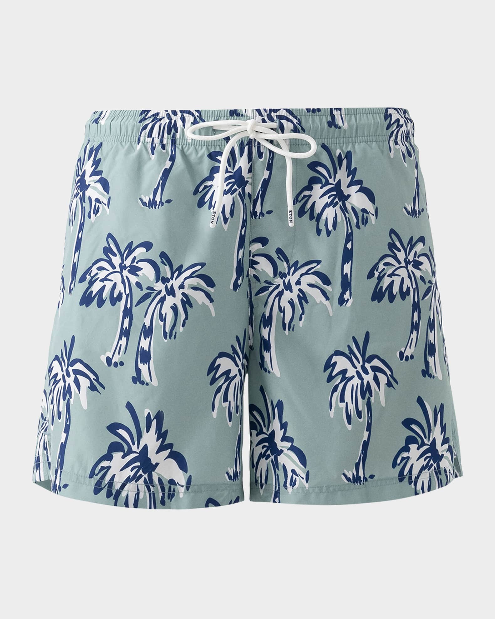 Eton Men's Palm Tree Slim Swim Trunks | Neiman Marcus