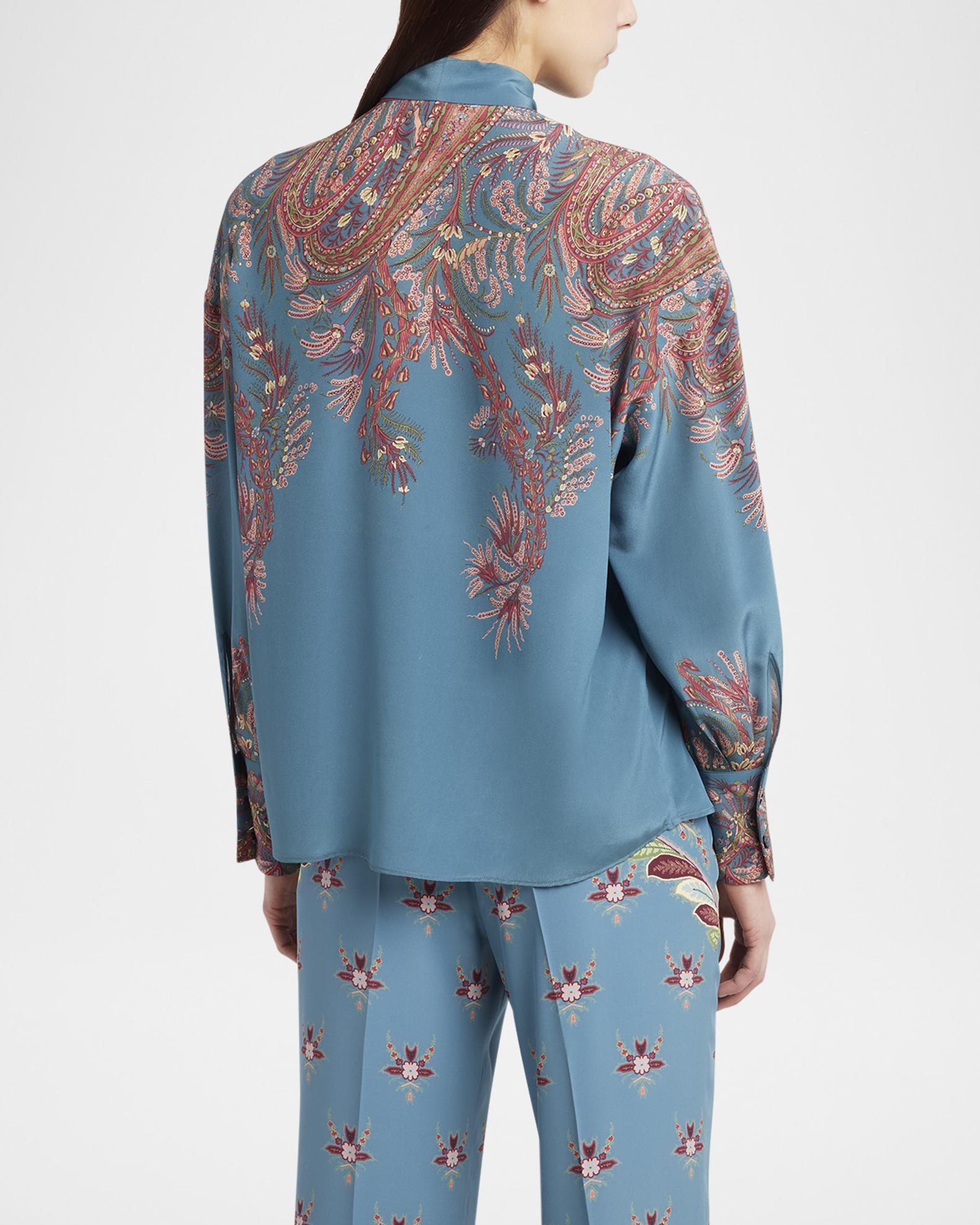 Etro Floral Paisley Silk Bow Blouse | Neiman Marcus