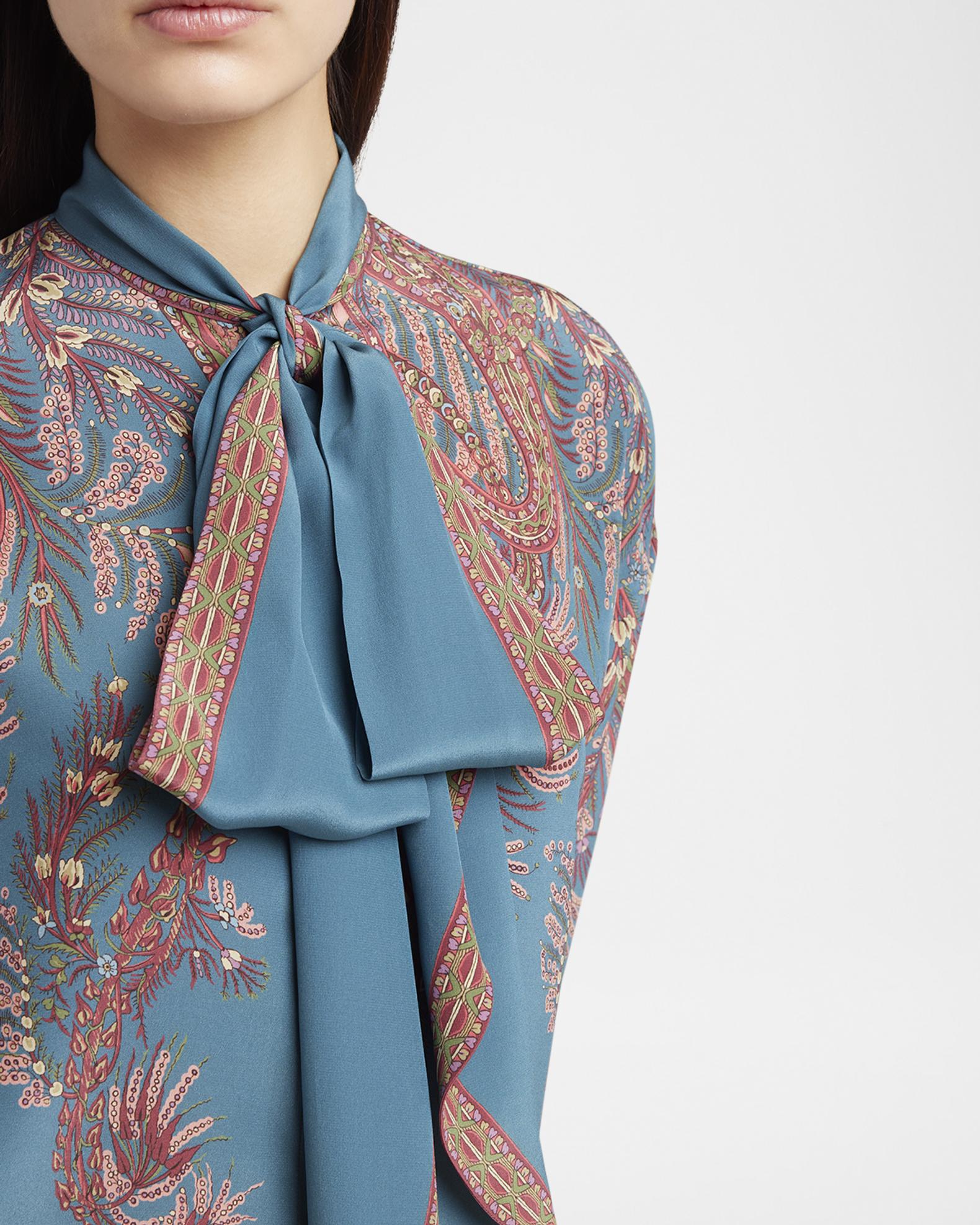 Etro Floral Paisley Silk Bow Blouse | Neiman Marcus