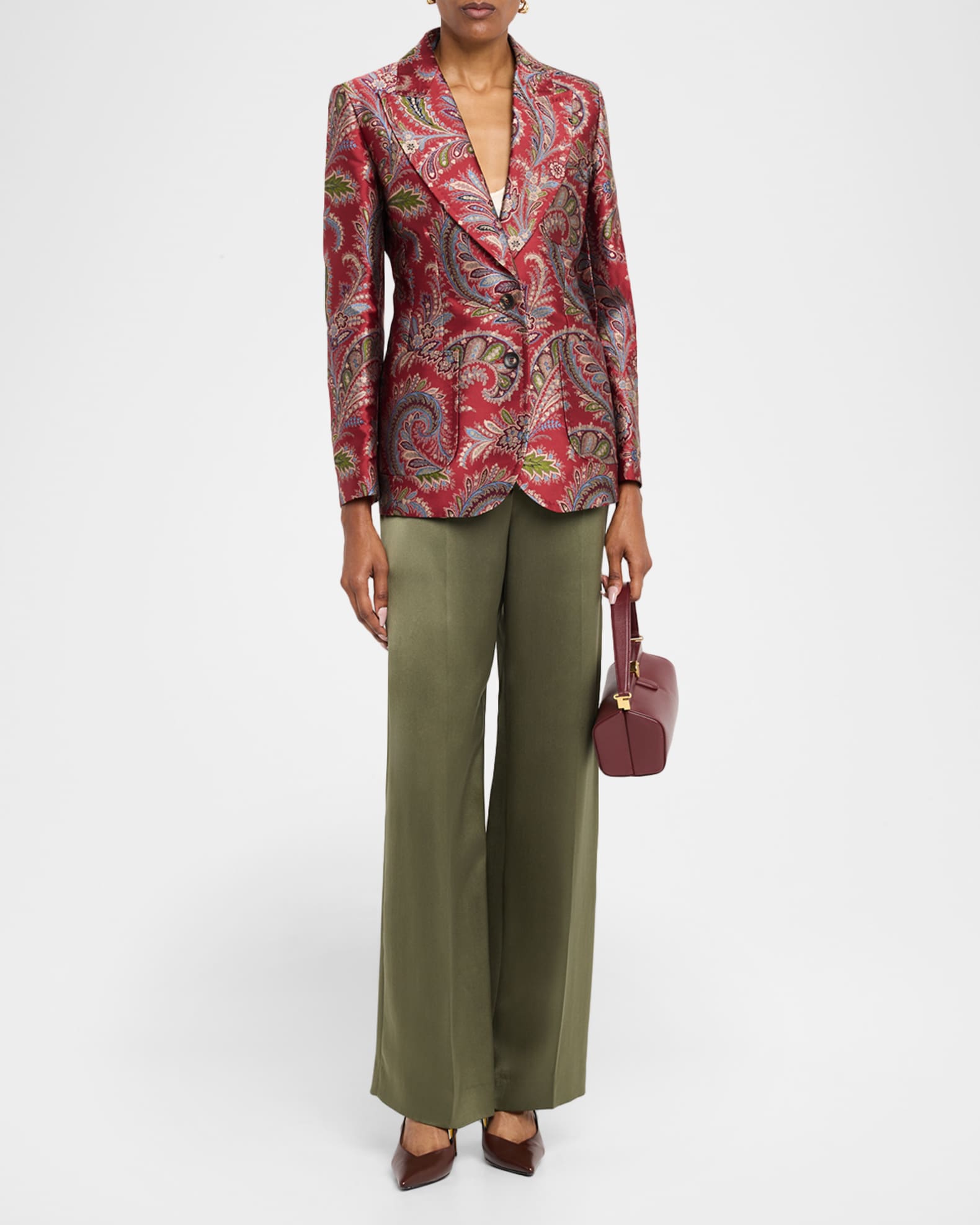 Etro Floral Brocade Single-Breasted Jacket | Neiman Marcus