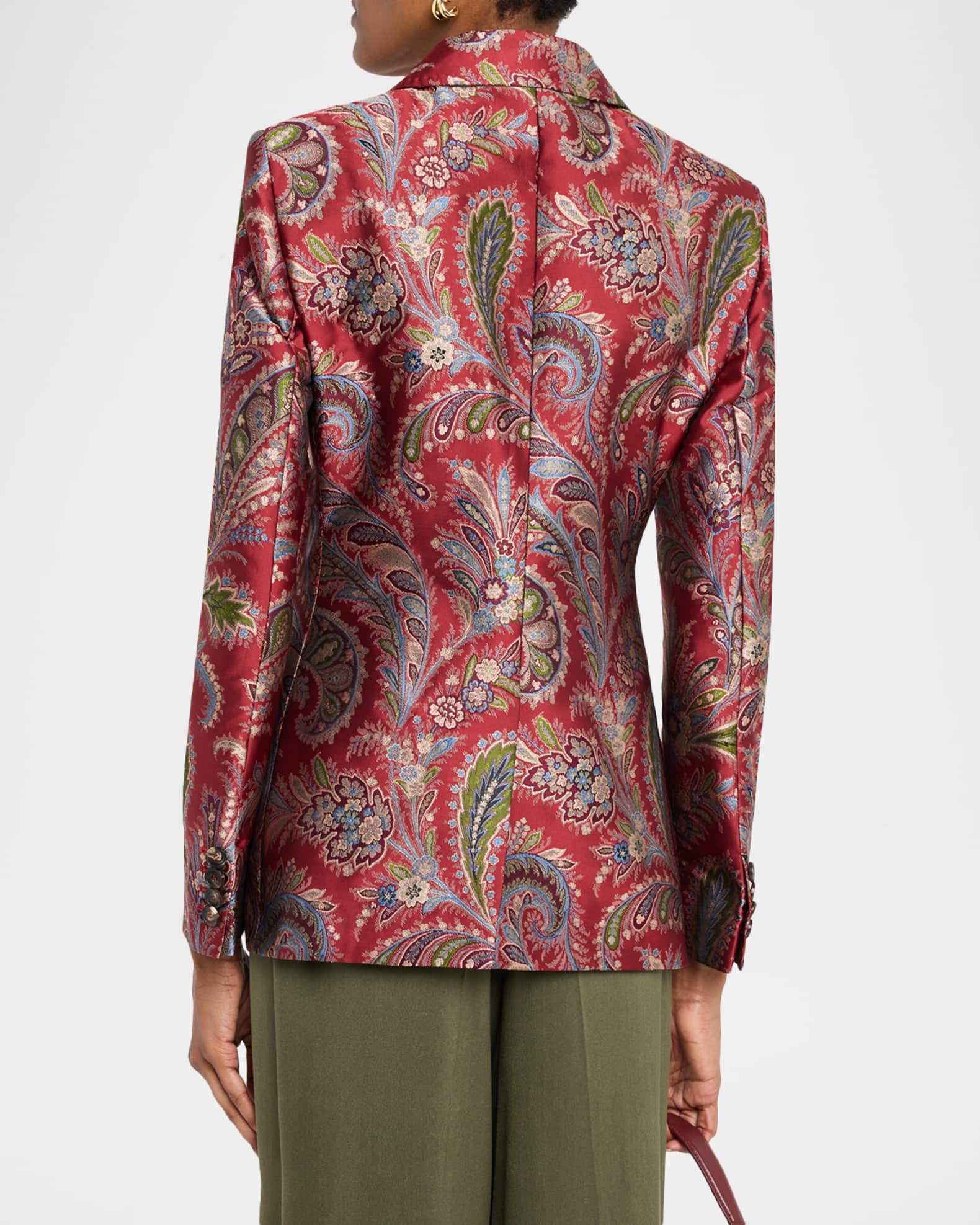 Etro Floral Brocade Single-Breasted Jacket | Neiman Marcus