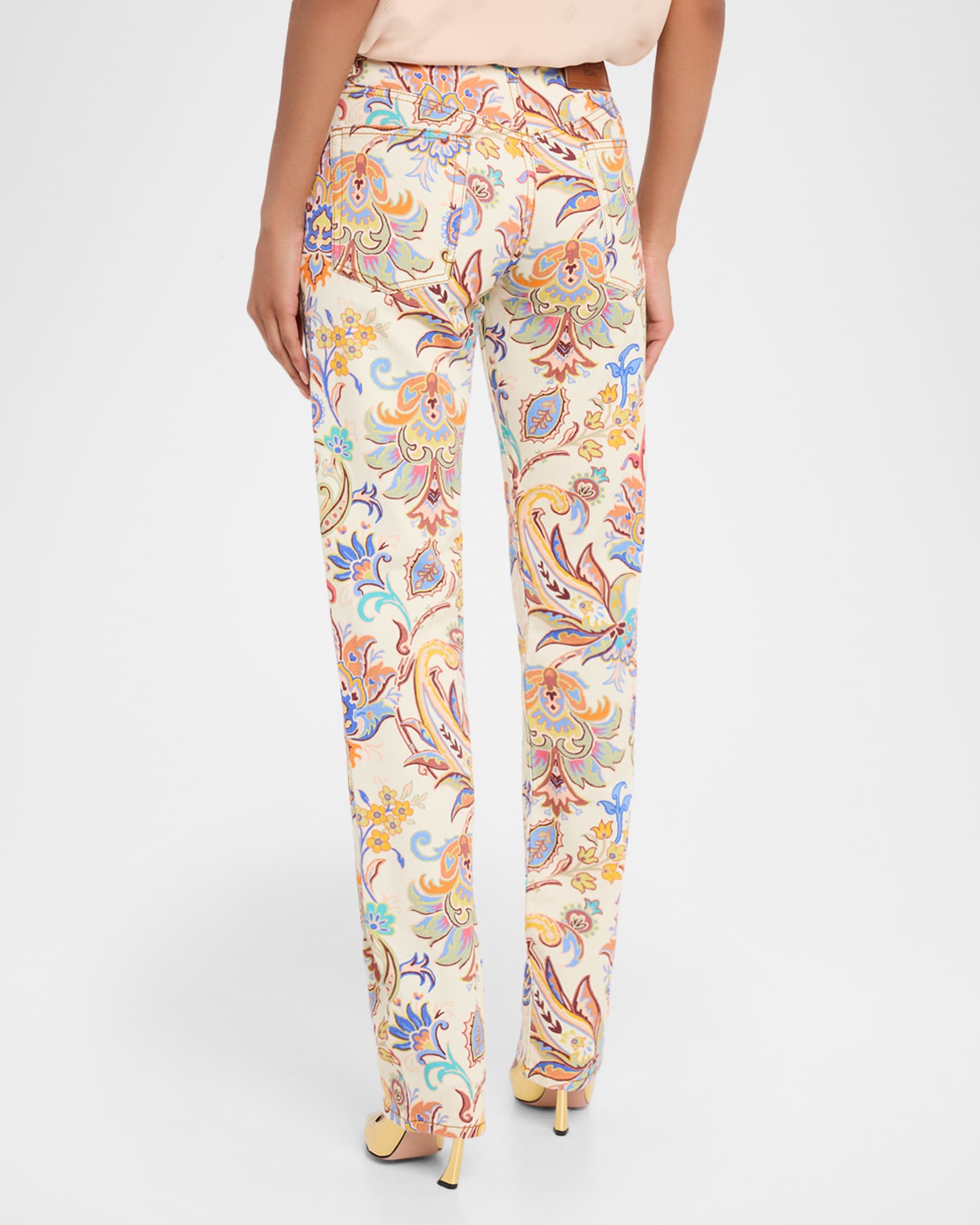【関税&送料込】Etro Embroidered Stretch Jersey Pant ETRO Printed jersey flared pants | NET-A-PORTER