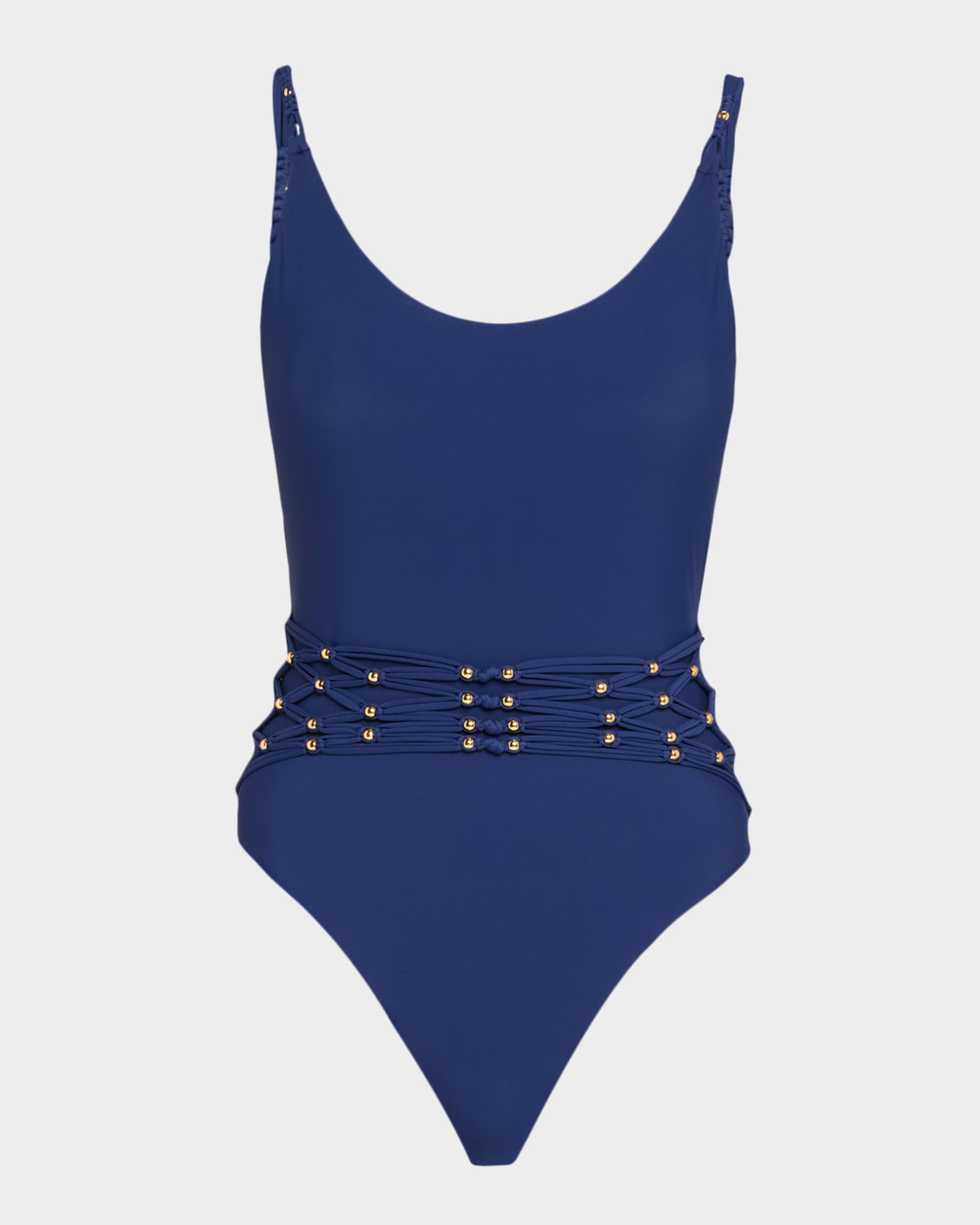 Brynn Beaded One-Piece Swimsuit 0