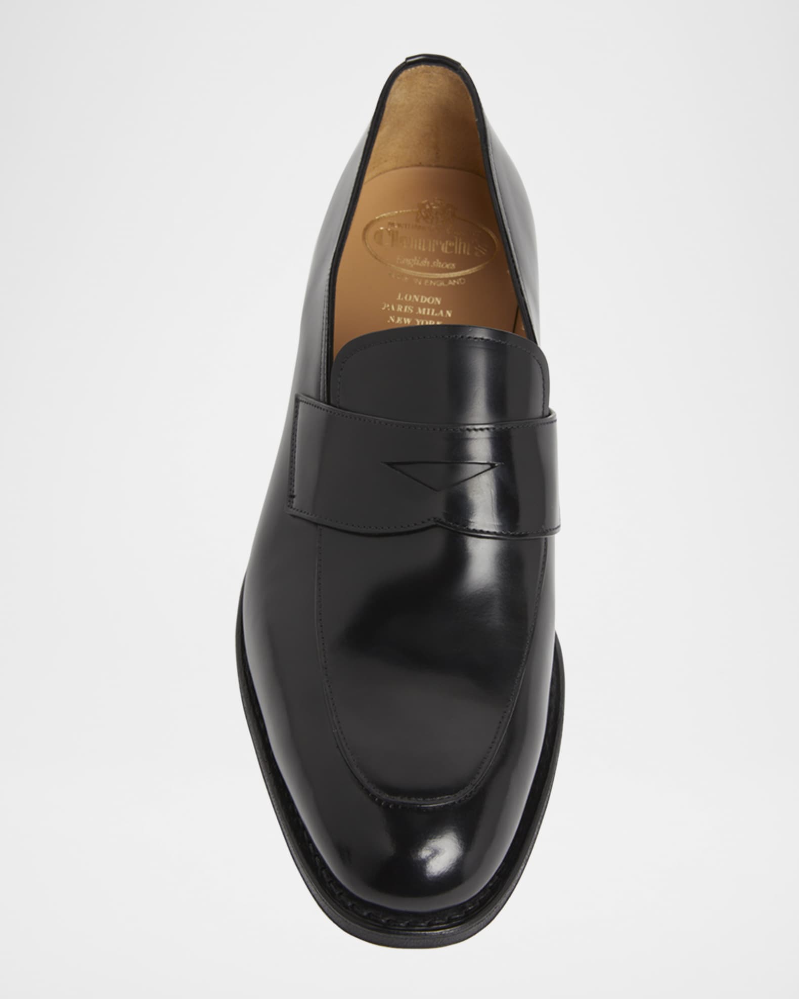 Church's Men's Hertford Leather Rubber-Sole Penny Loafers | Neiman