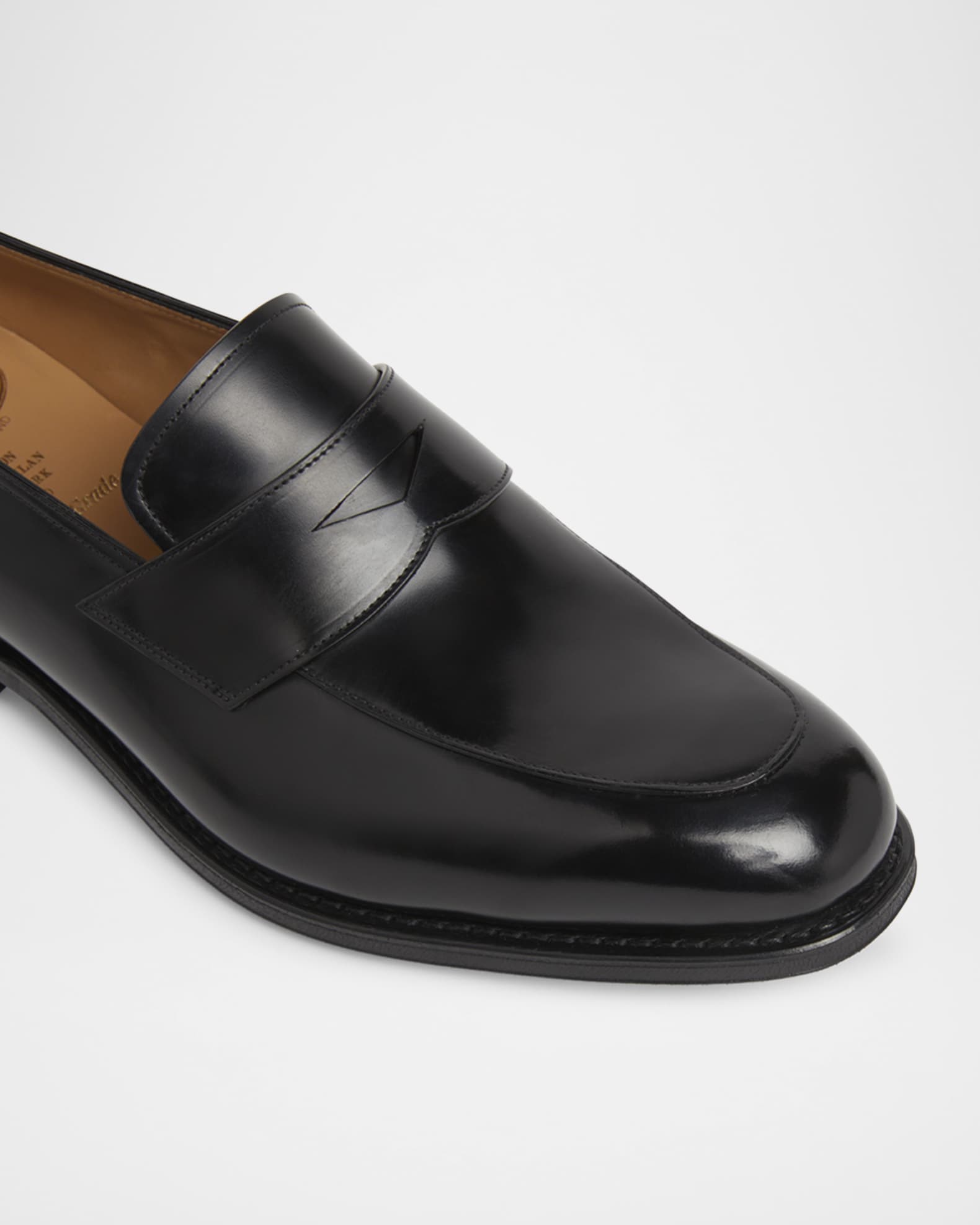 Church's Men's Hertford Leather Rubber-Sole Penny Loafers | Neiman