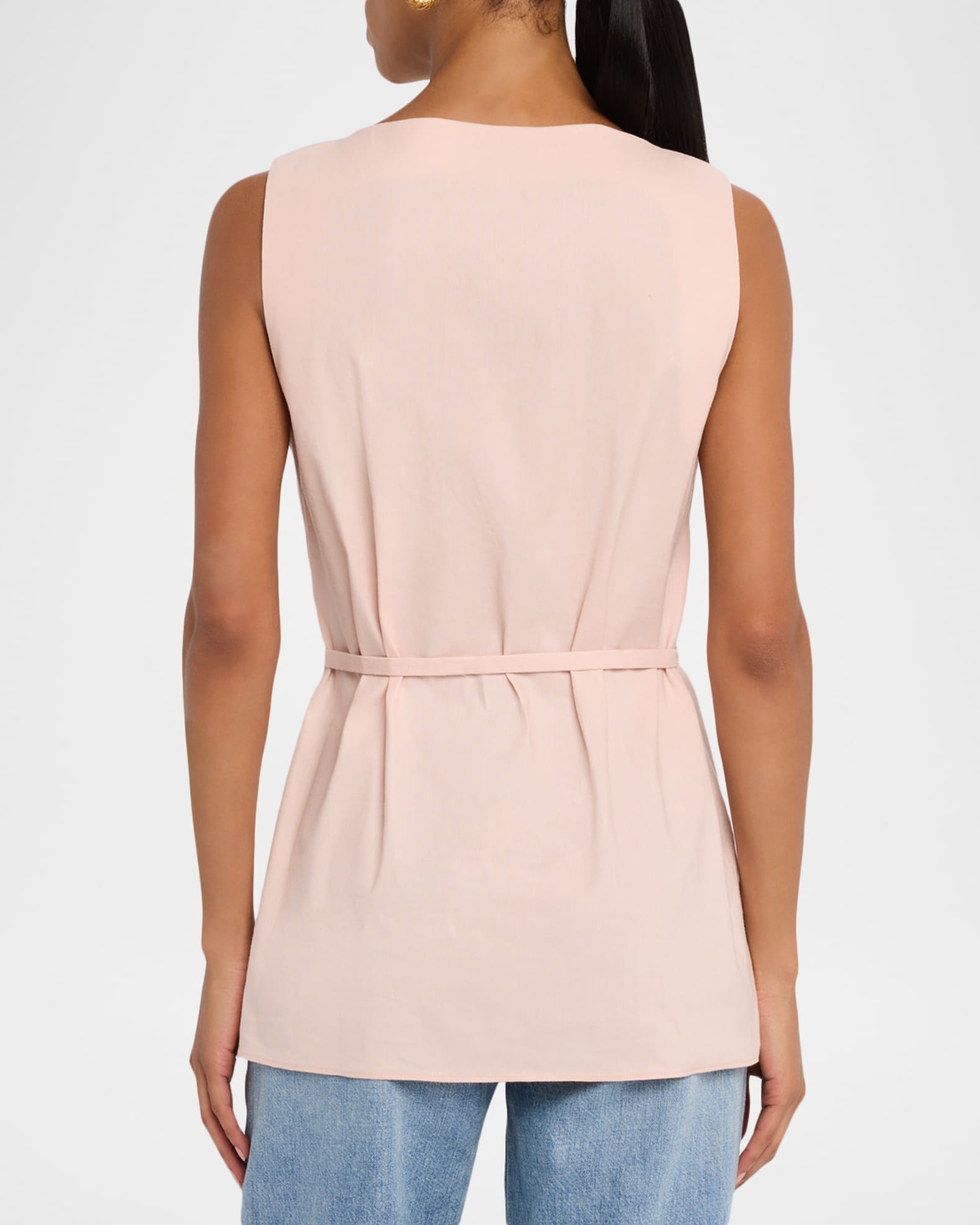 Rag & Bone Holland Belted Linen Tunic Top Neiman Marcus