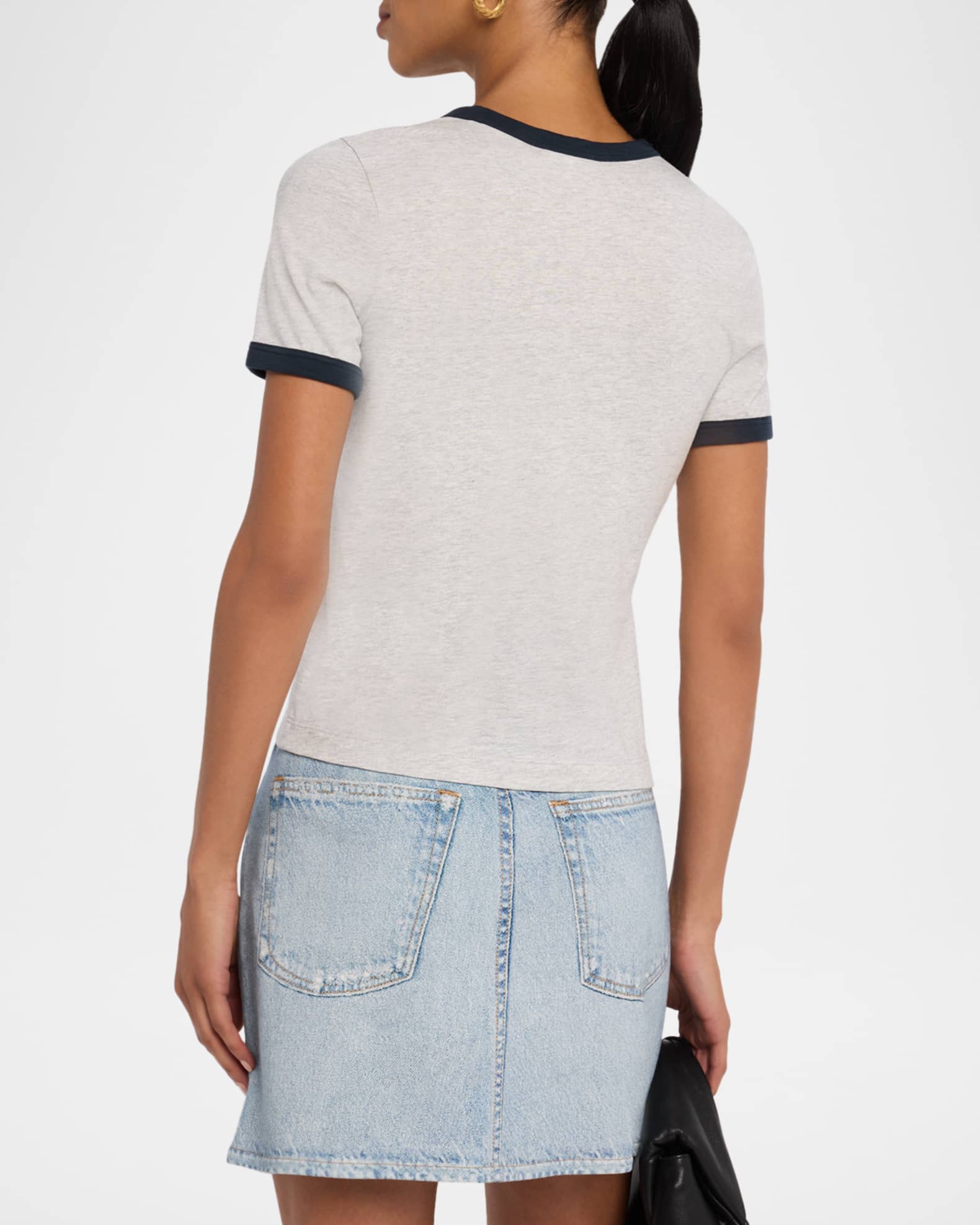 Rag & Bone New York Crewneck Ringer Tee | Neiman Marcus