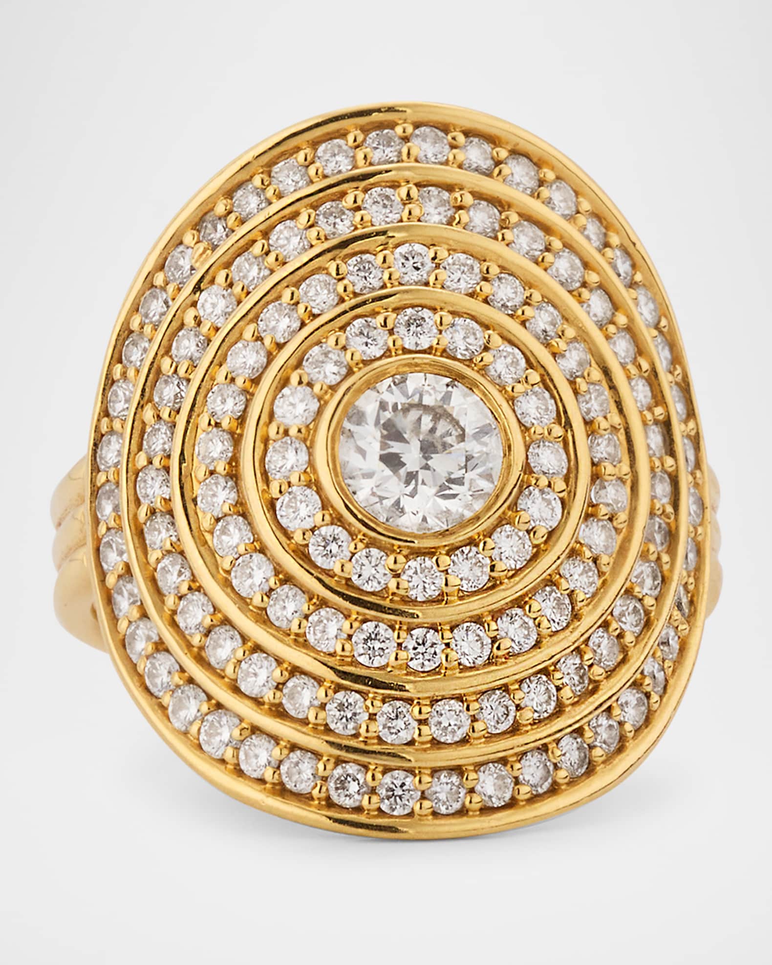 Universum Pave Ring with Diamond Center 0