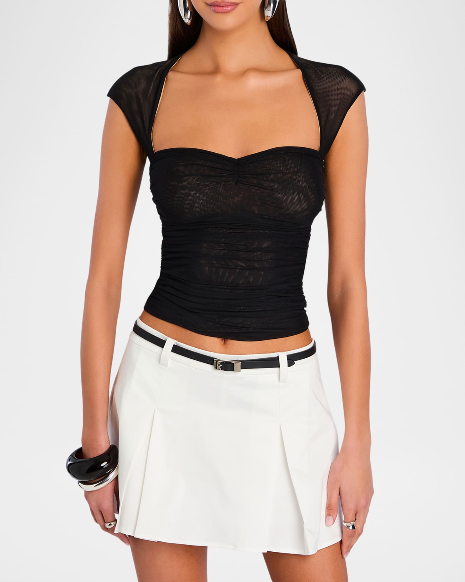 SEROYA Lillie Mesh Top | Neiman Marcus
