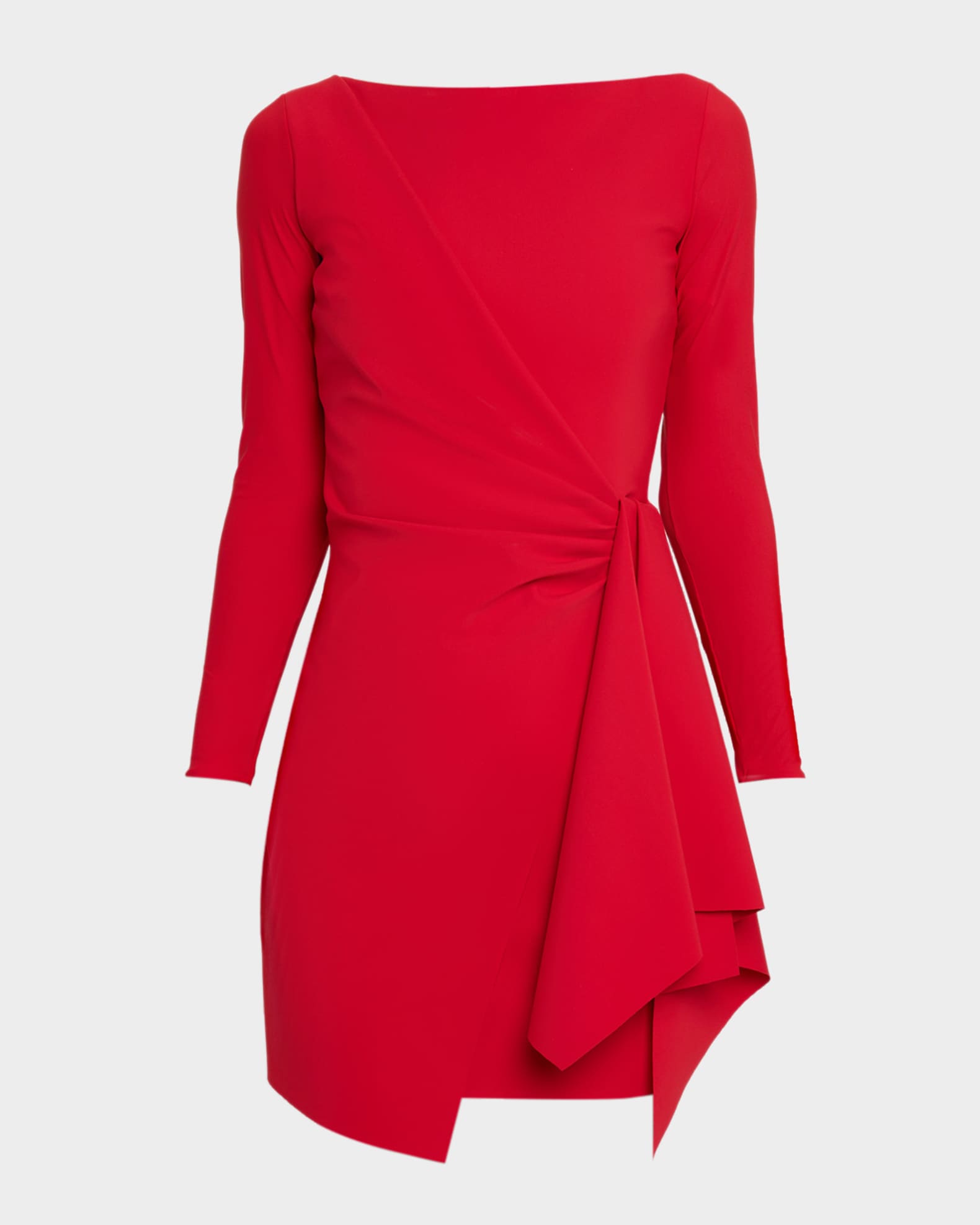 Chiara Boni La Petite Robe Draped Boat-Neck Mini Dress, Passion, Women's, 16, Petites Petite Dresses & Jumpsuits