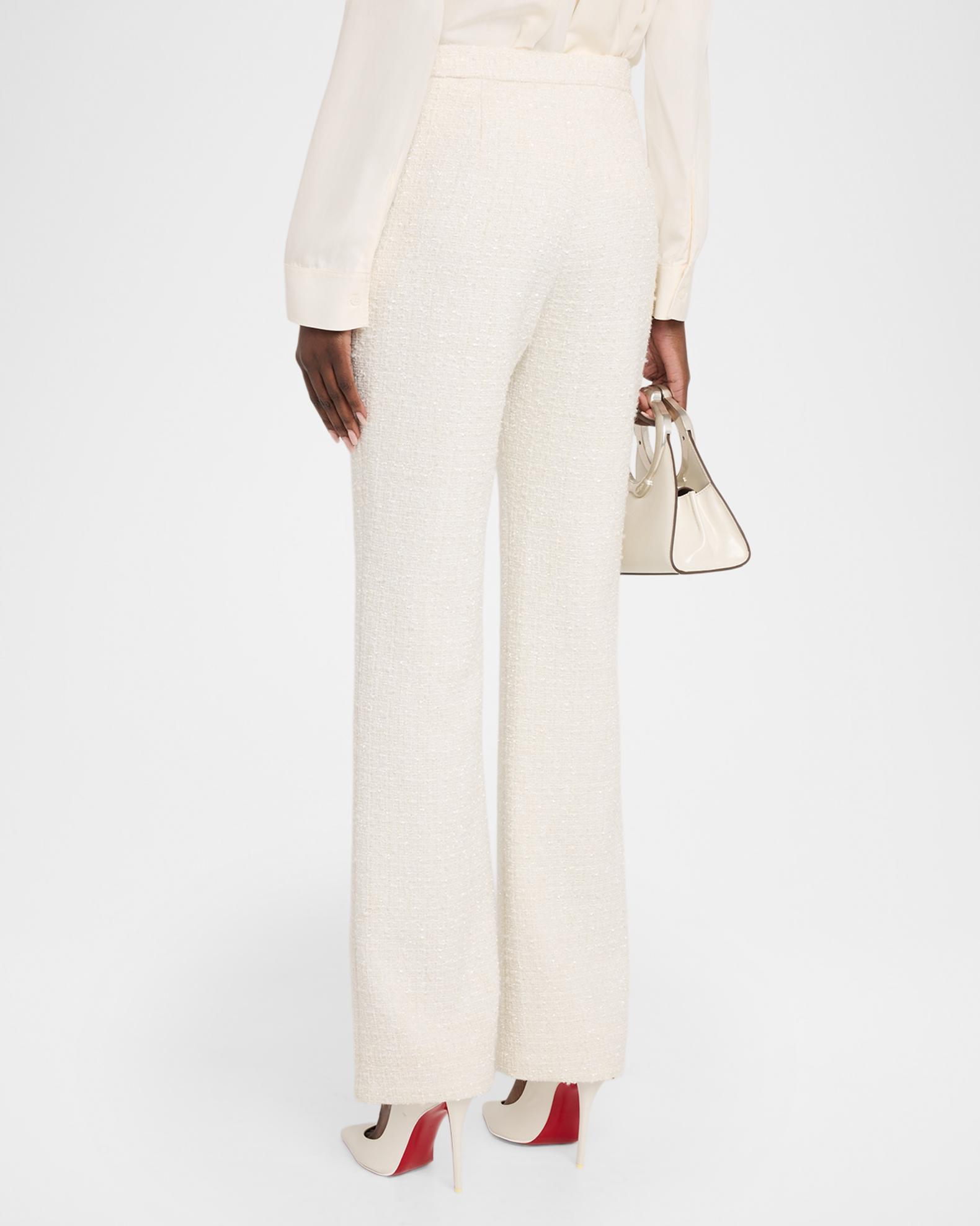 Badgley Mischka Collection Boucle Tweed Bootcut Pants | Neiman Marcus