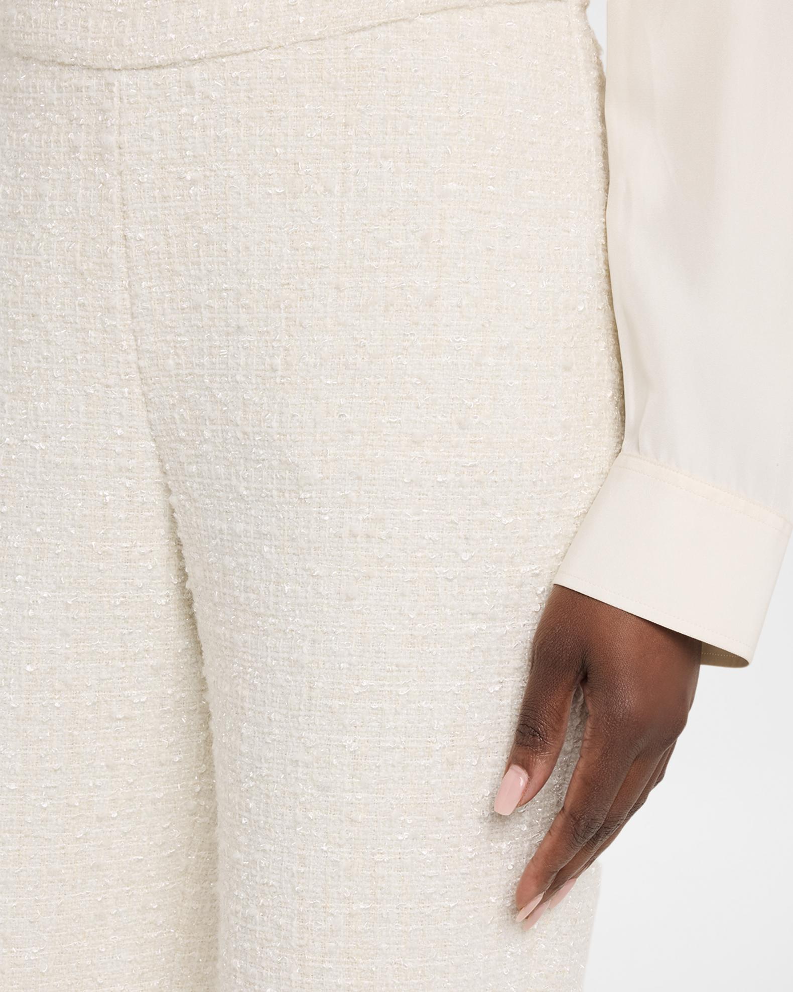 Badgley Mischka Collection Boucle Tweed Bootcut Pants | Neiman Marcus