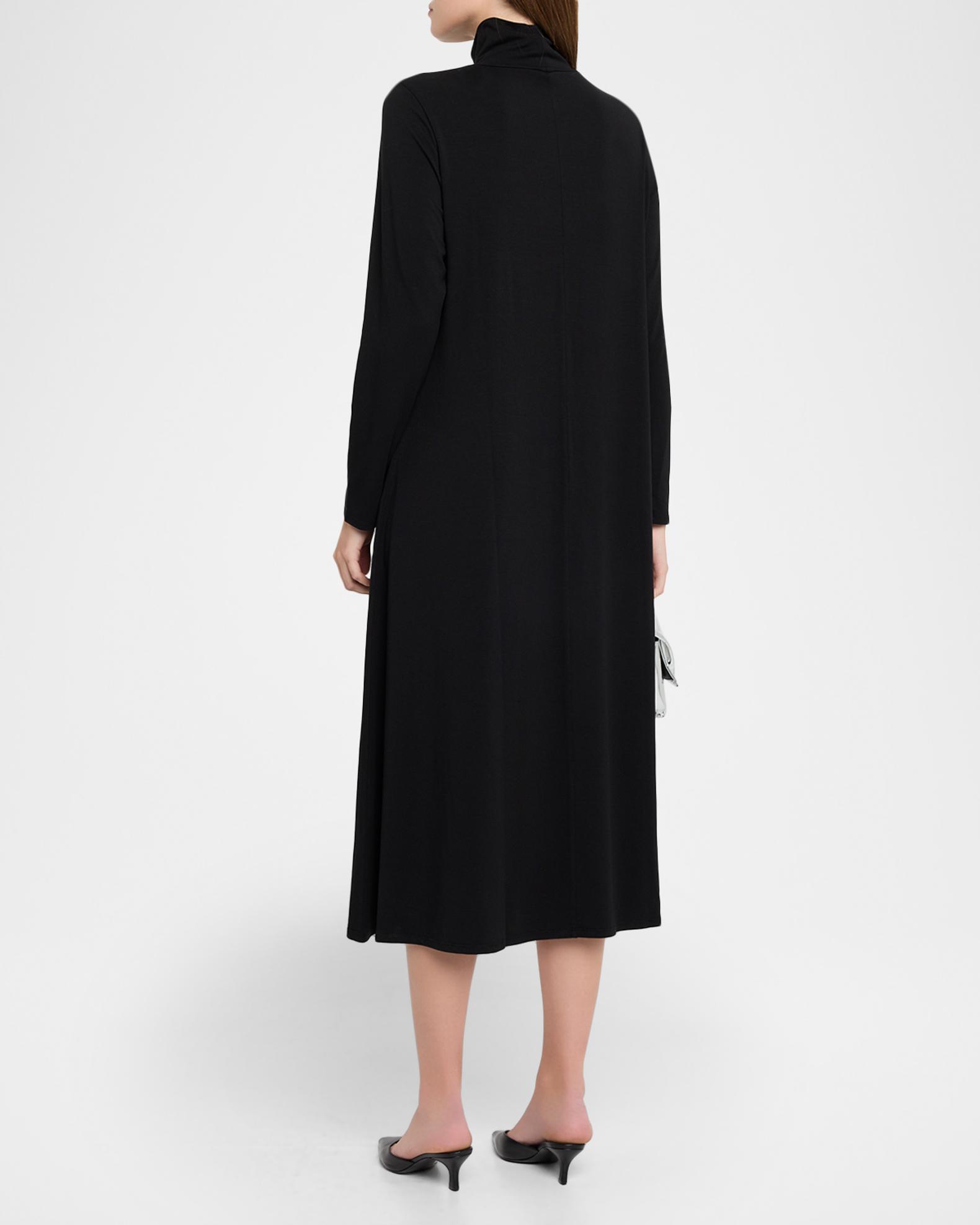 eileen fisher jersey midi dress EILEEN FISHER Stretch-Jersey Tie-Waist Midi Dress