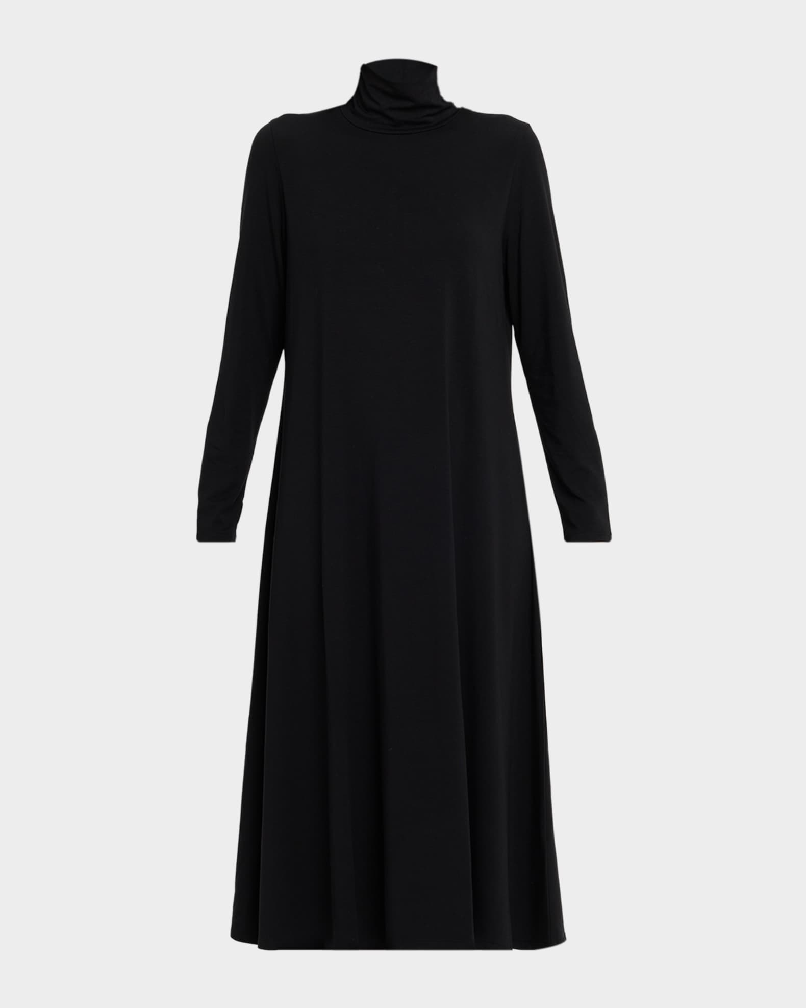 Eileen Fisher Turtleneck Stretch Jersey Midi Dress Neiman Marcus