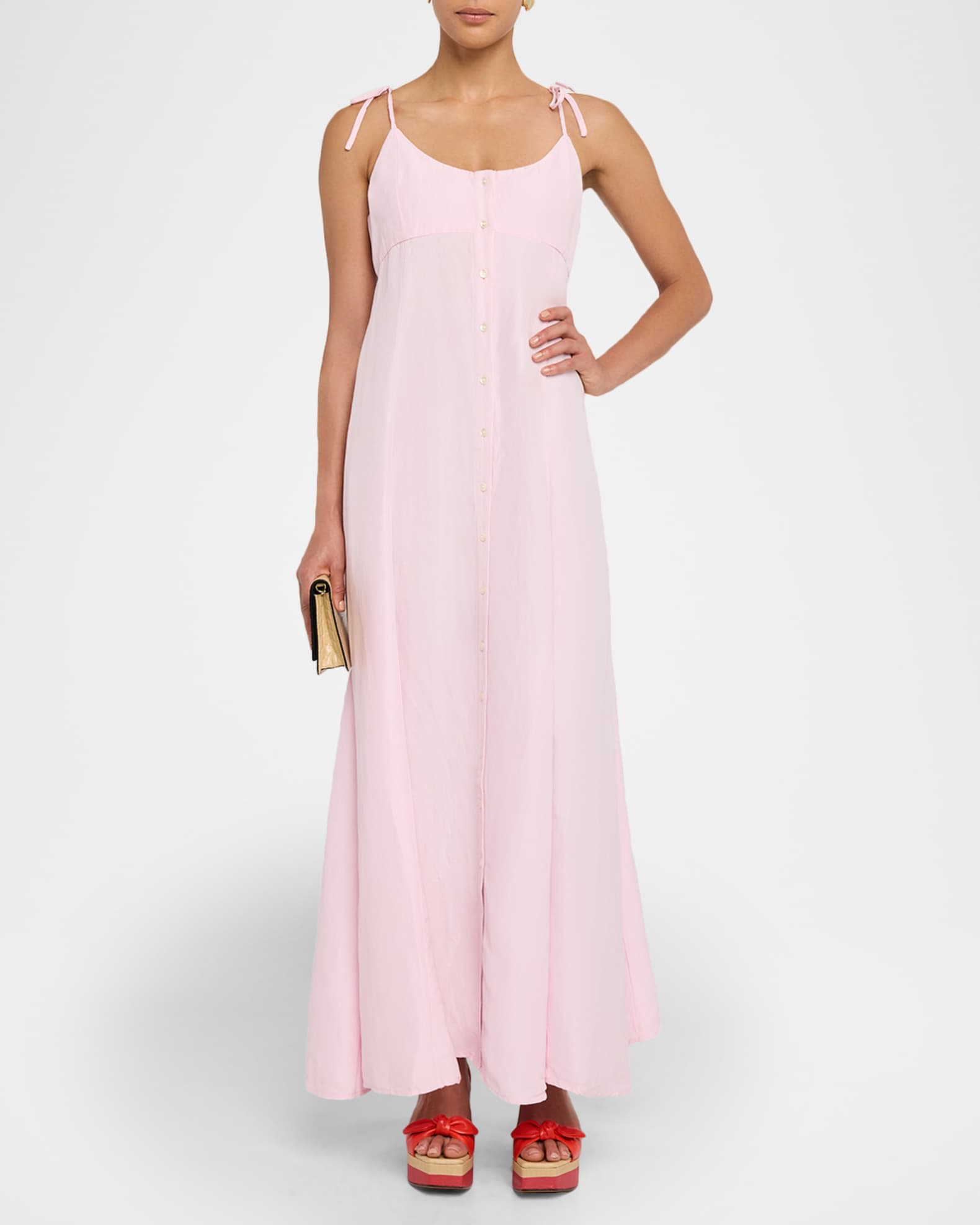 High Garden Sleeveless Button-Front Maxi Dress 1