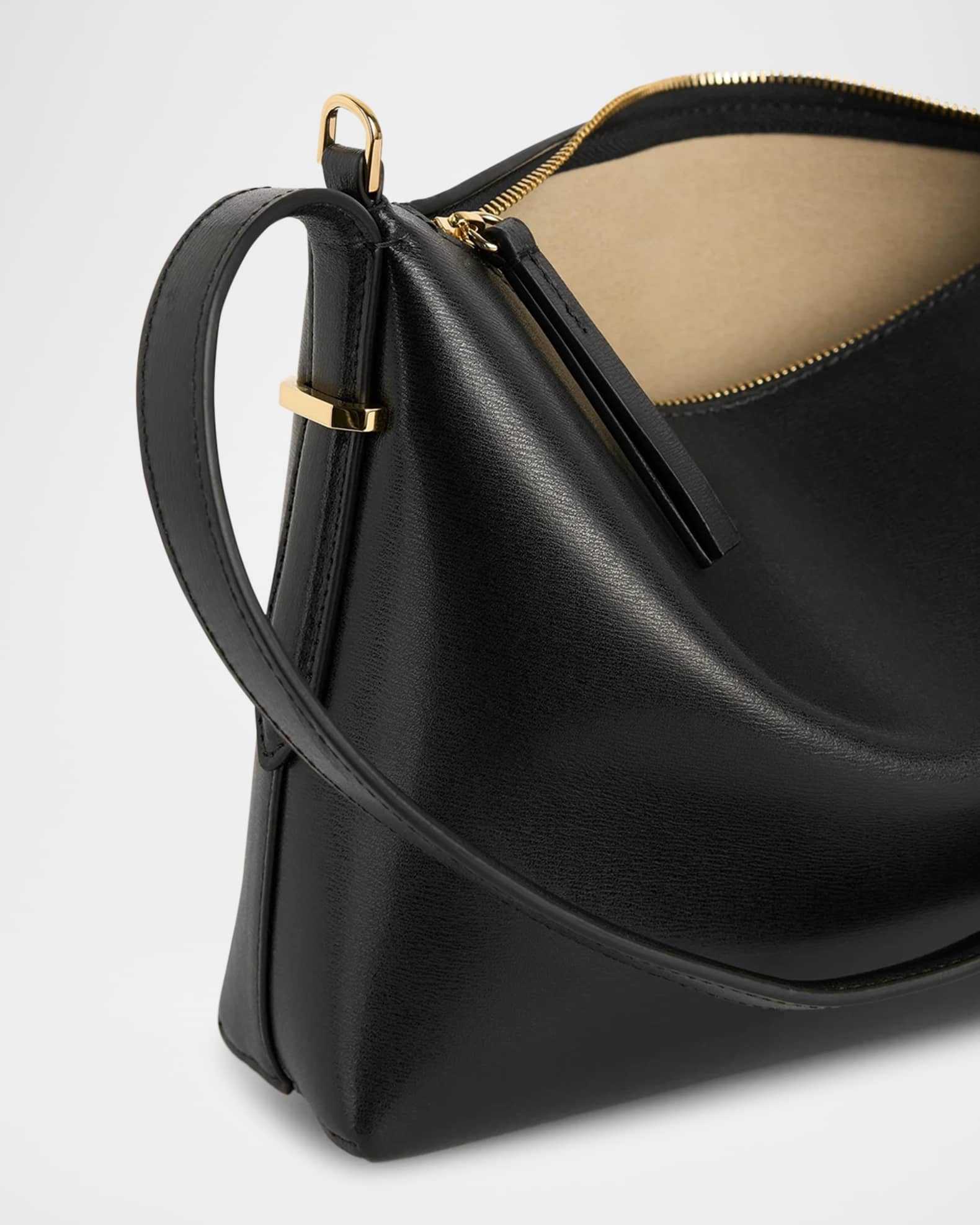 Toteme Bevel Leather Wristlet Bag | Neiman Marcus