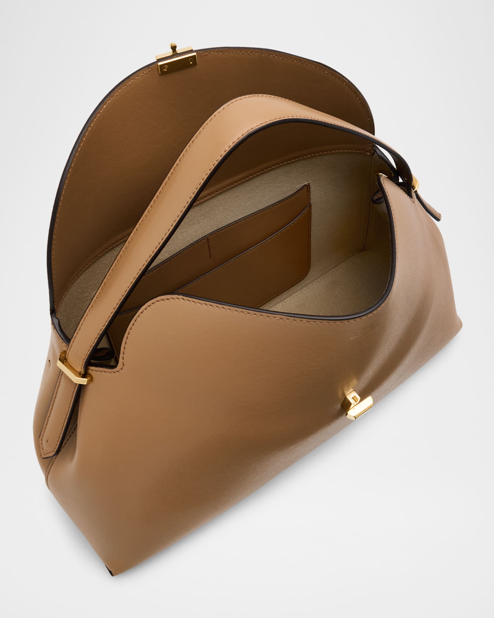 Toteme T-Lock Leather Top-Handle Bag | Neiman Marcus