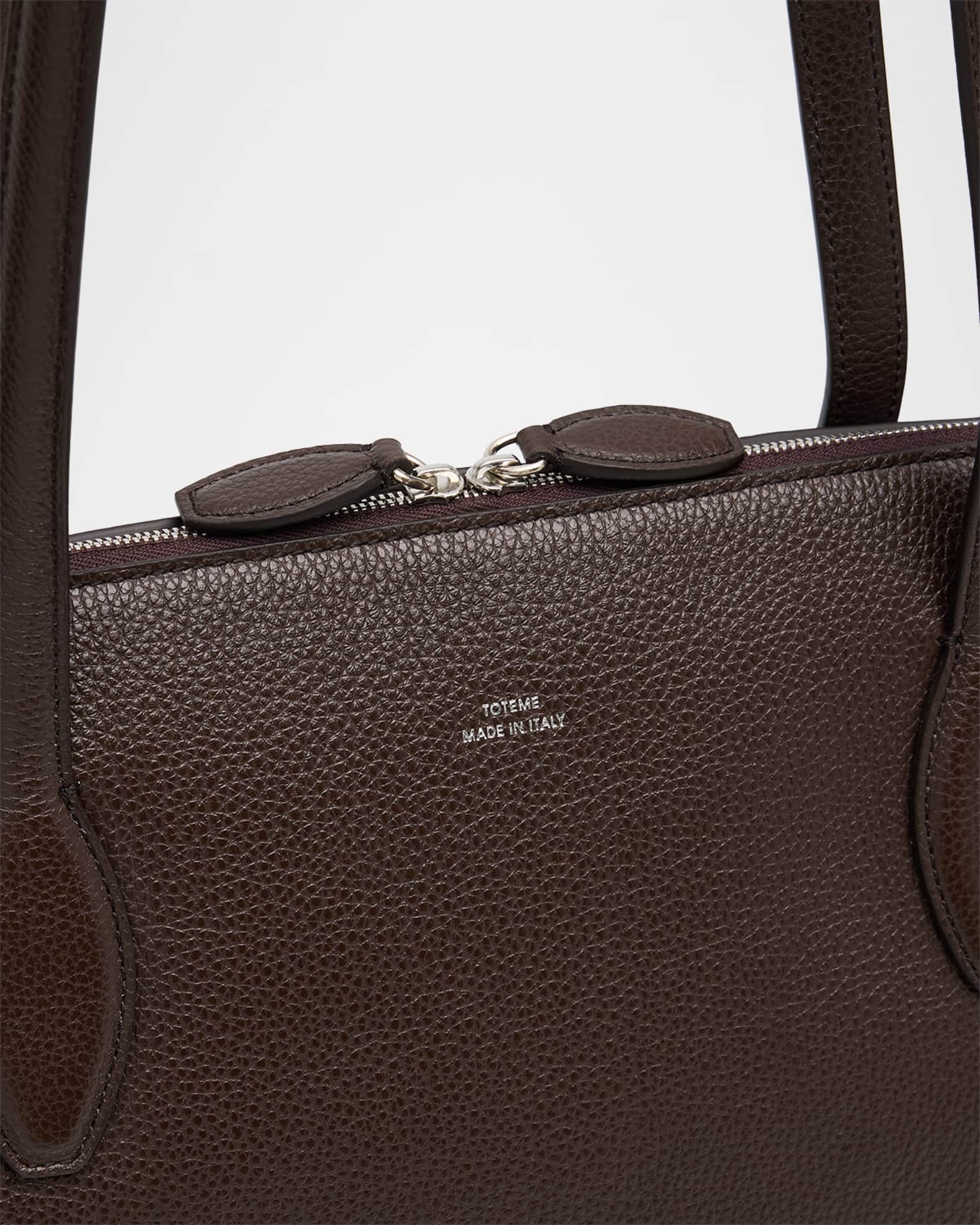 Toteme Curved Grain Leather Day Tote Bag | Neiman Marcus