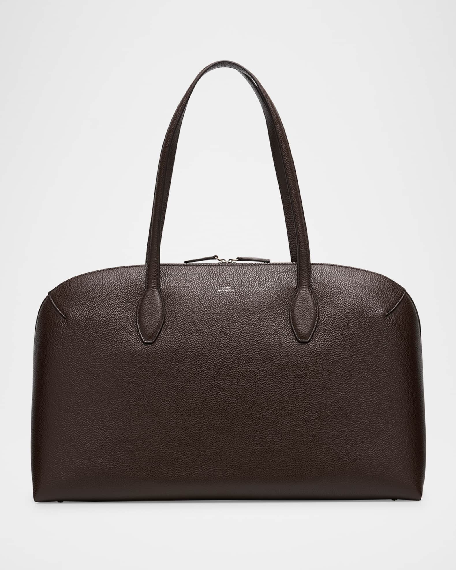 トートバッグ toteme Day Shopper Bag - TOTEME - Leather - Black Toteme Curved Grain Leather Day Tote Bag | Neiman Marcus