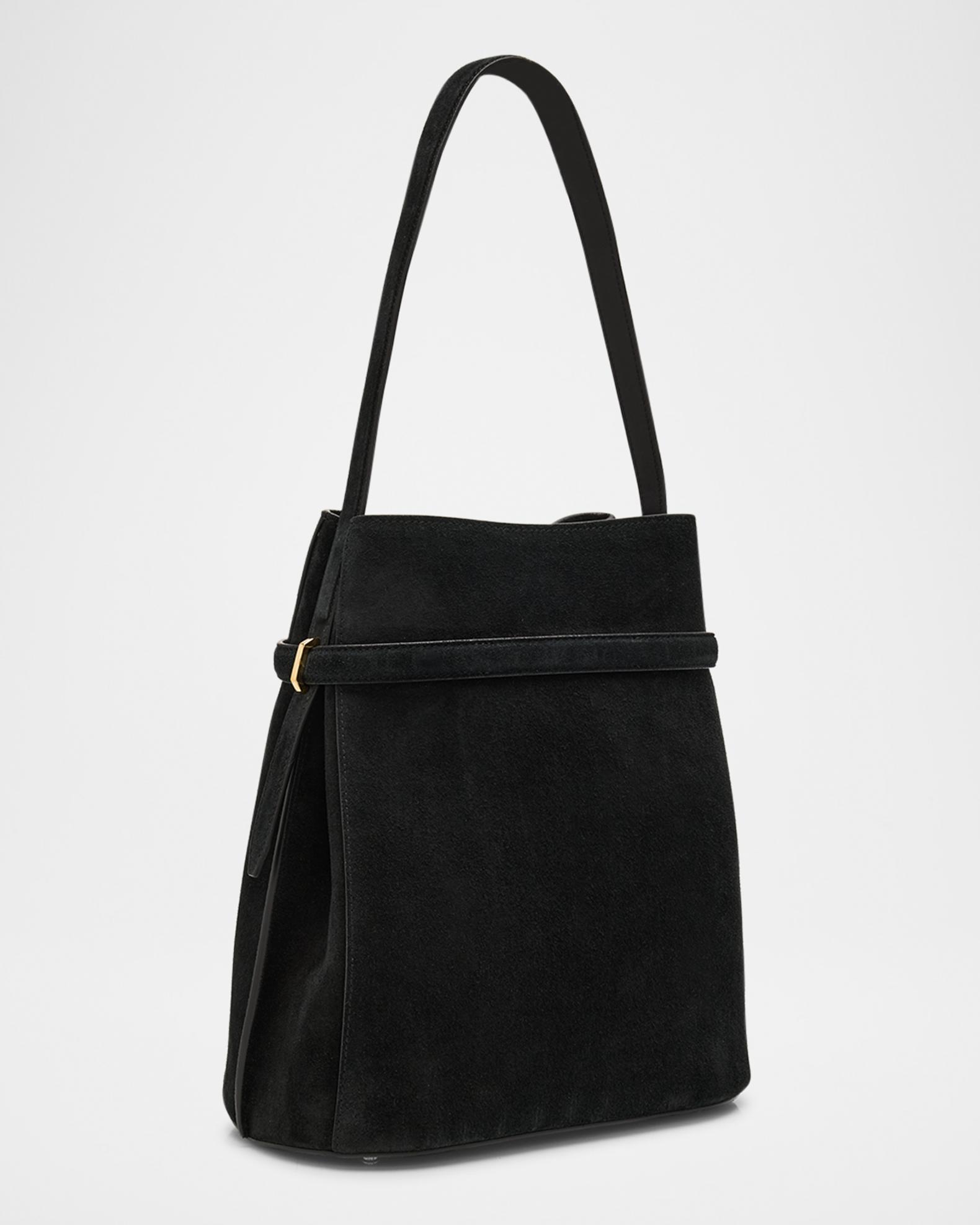Toteme Belted Suede Bucket Bag | Neiman Marcus