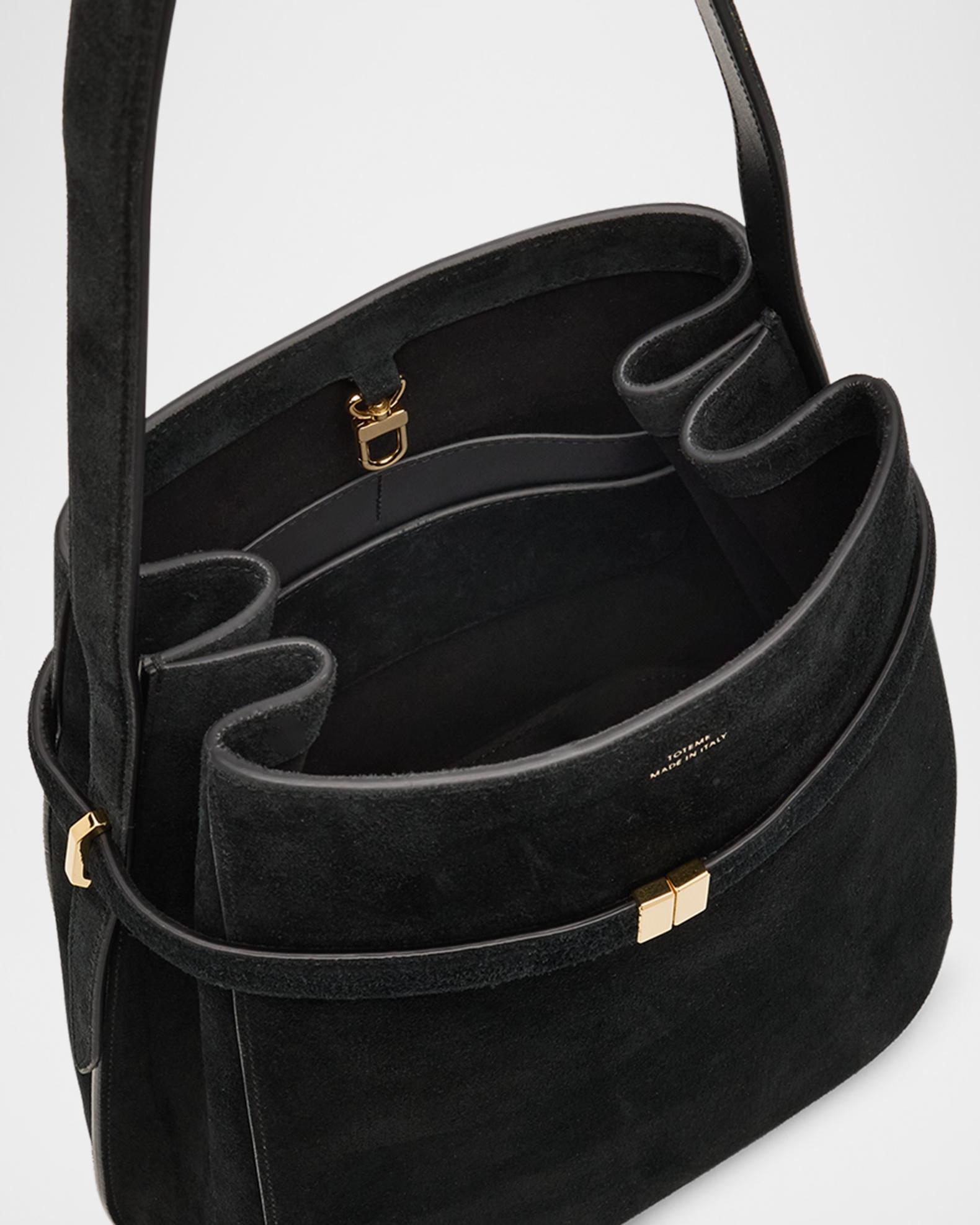 Toteme Belted Suede Bucket Bag | Neiman Marcus