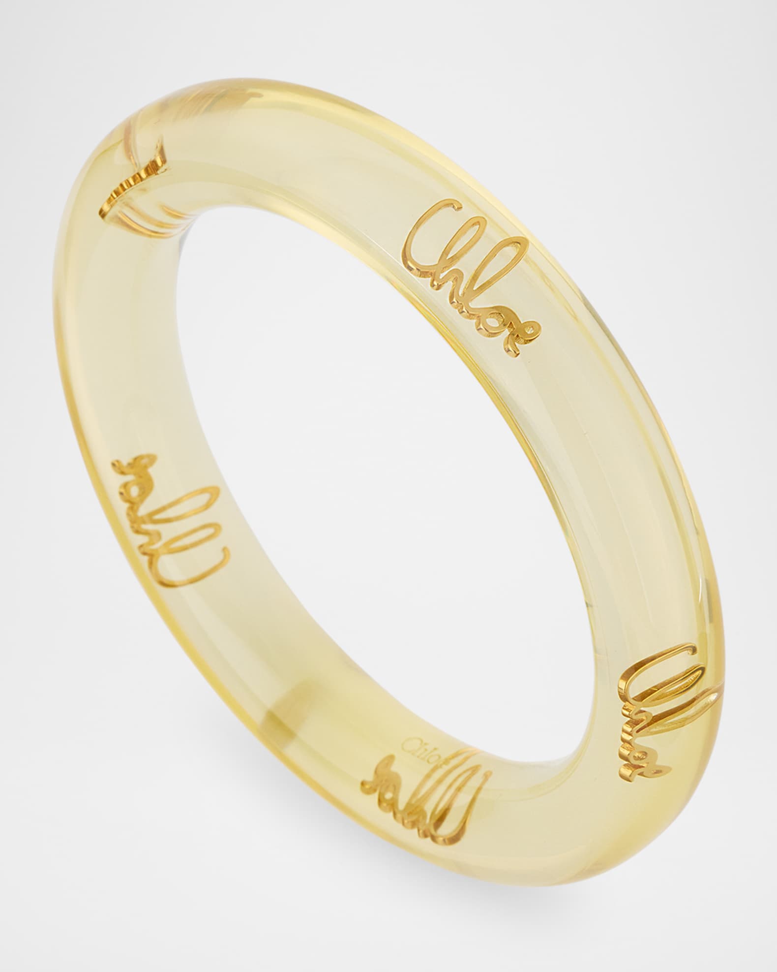 希少✨Chloe Ribbon Rhinestone Gold Bangle Chloe Plage Bracelet | Neiman Marcus