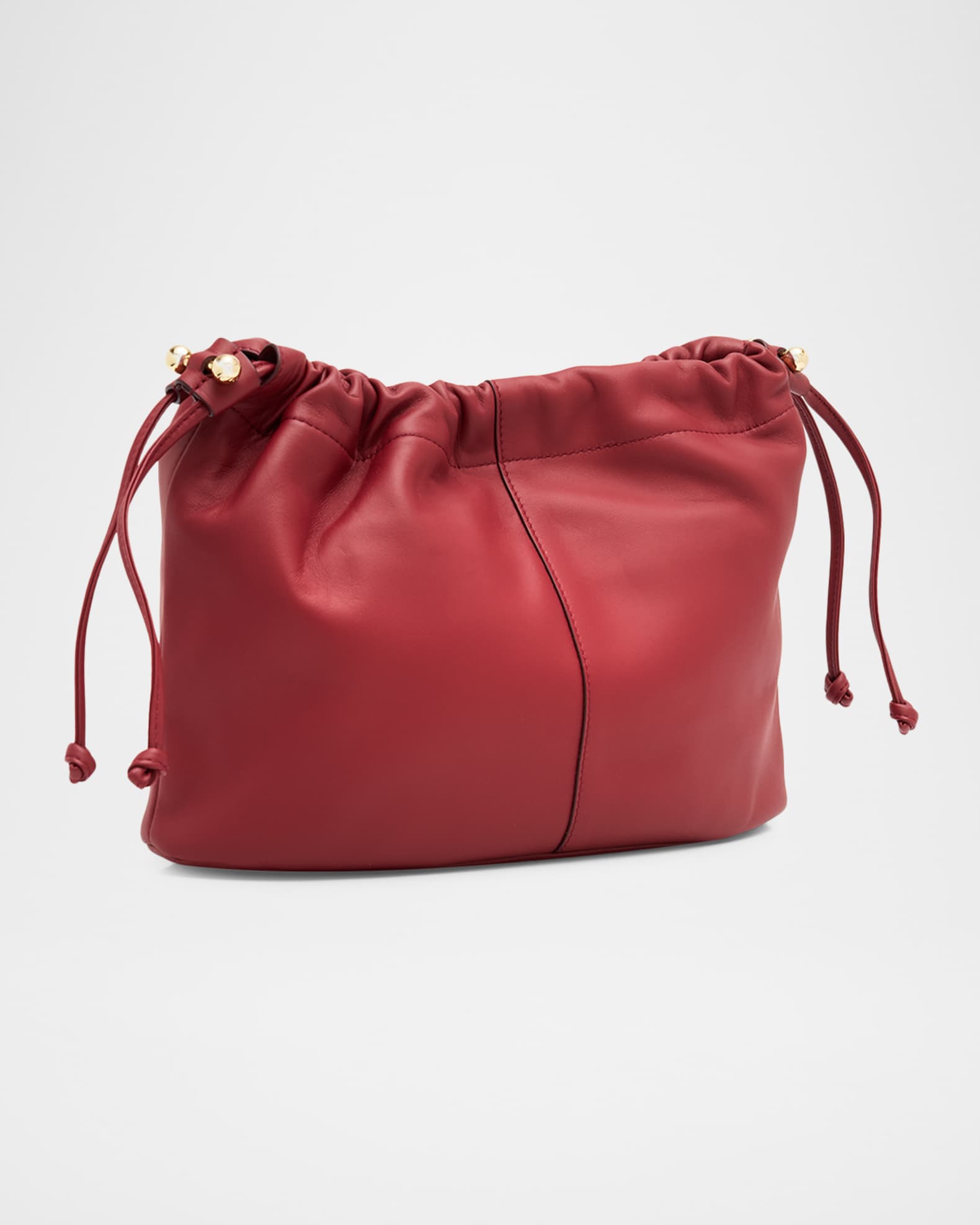 STRATHBERRY Charlotte Midi Nappa Leather Drawstring Bag | Neiman