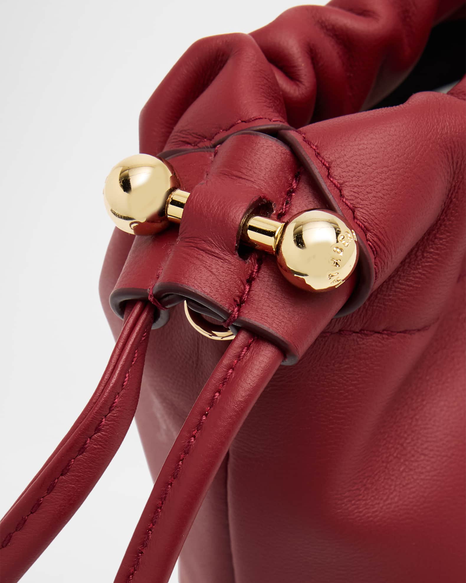 STRATHBERRY Charlotte Midi Nappa Leather Drawstring Bag | Neiman