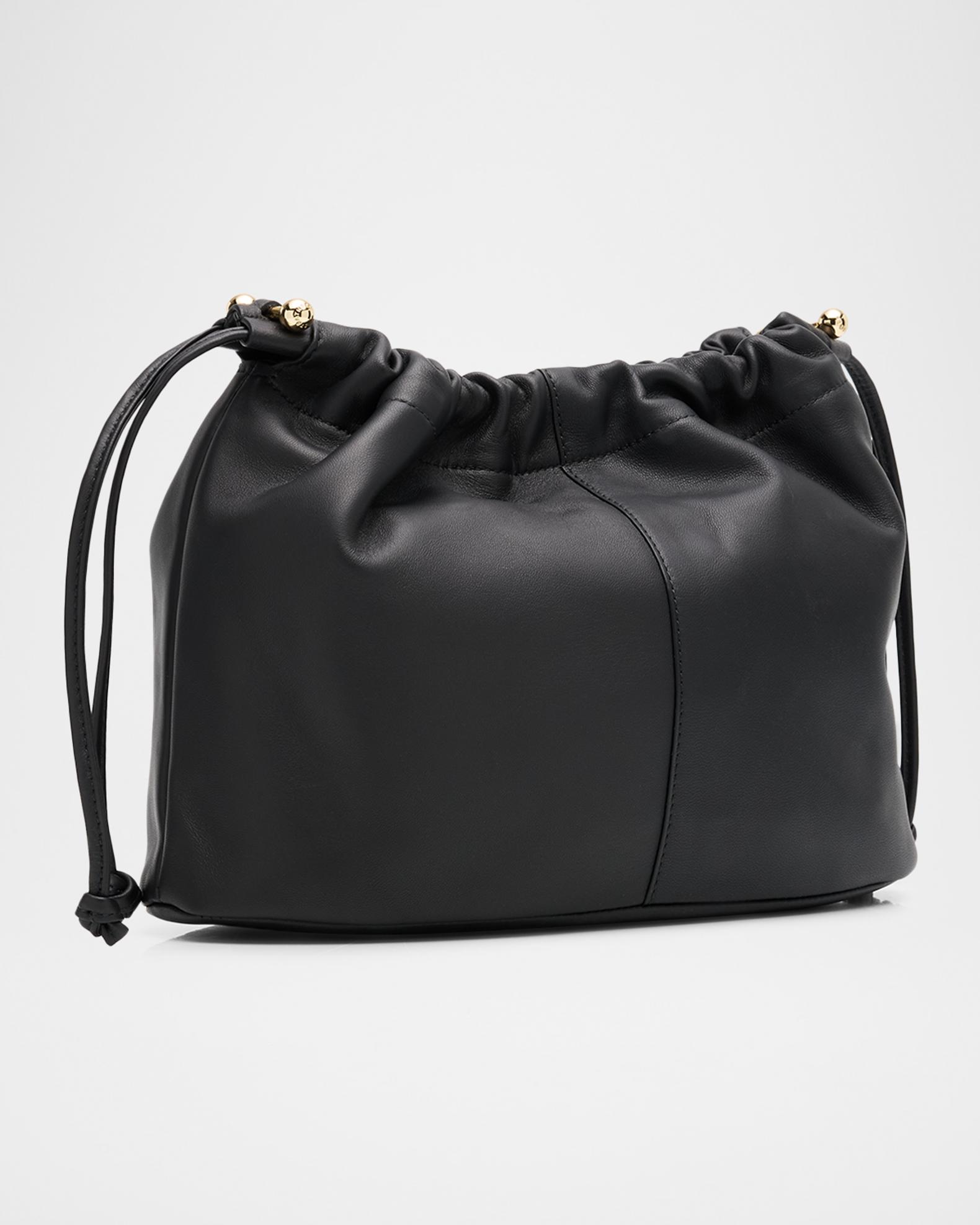 STRATHBERRY Charlotte Midi Nappa Leather Drawstring Bag | Neiman Marcus
