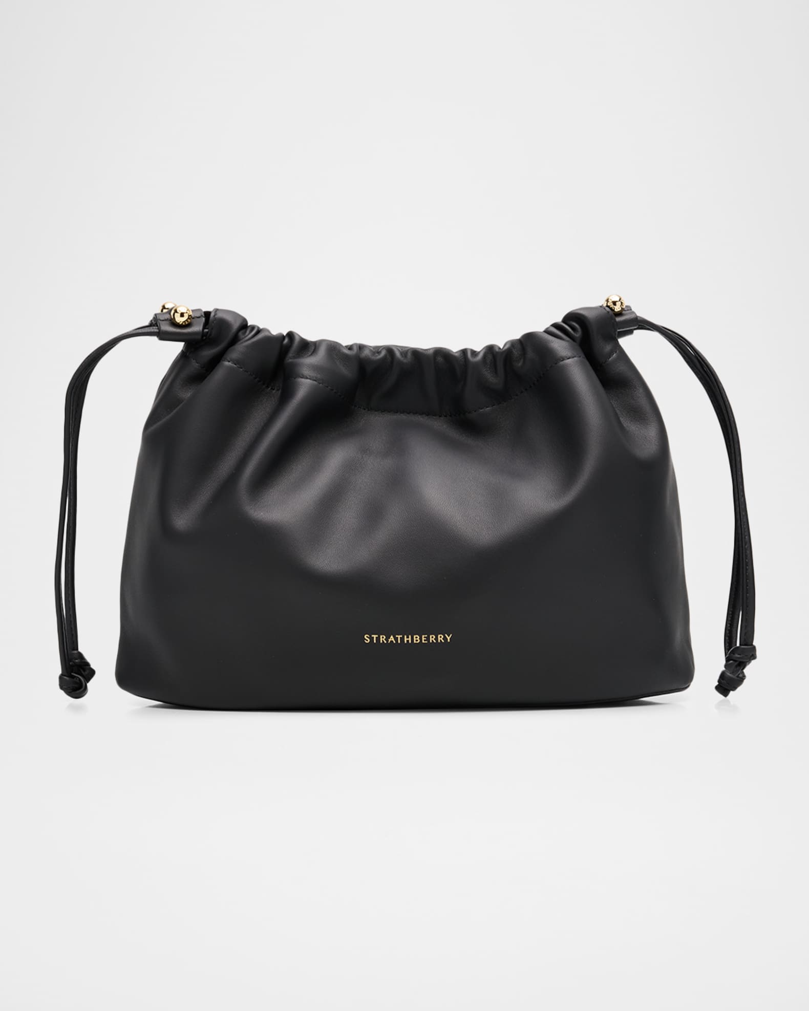 STRATHBERRY Charlotte Midi Nappa Leather Drawstring Bag | Neiman