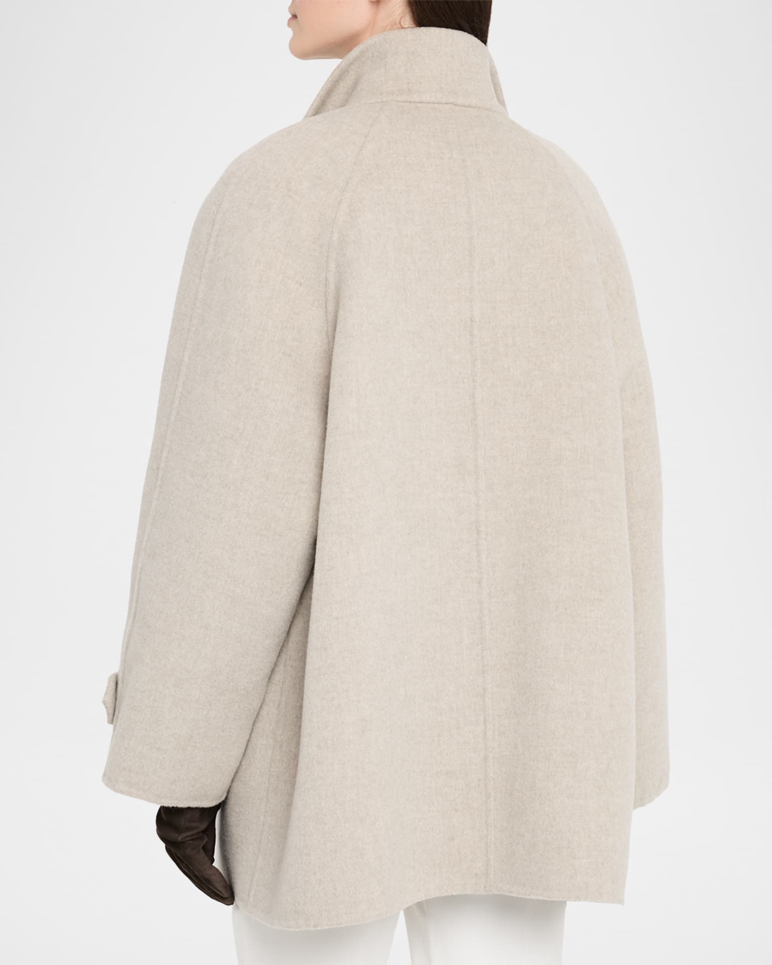 Brunello Cucinelli Melton Wool-Cashmere Double-Breasted Coat