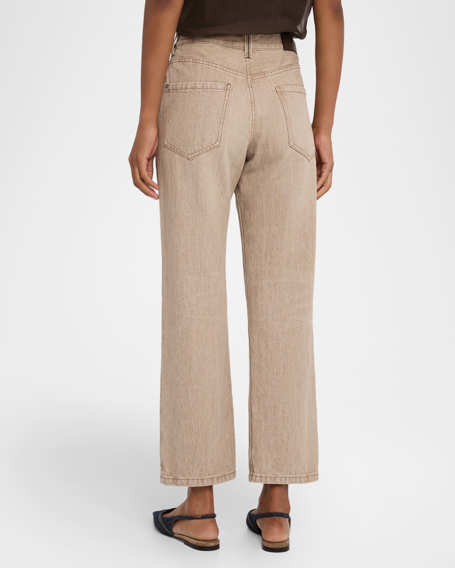 デニム・ジーパン BRUNELLO CUCINELLI Woman Jeans Beige ML996P5985 C2910 Brunello Cucinelli Straight-Leg Boyfriend Jeans | Neiman Marcus