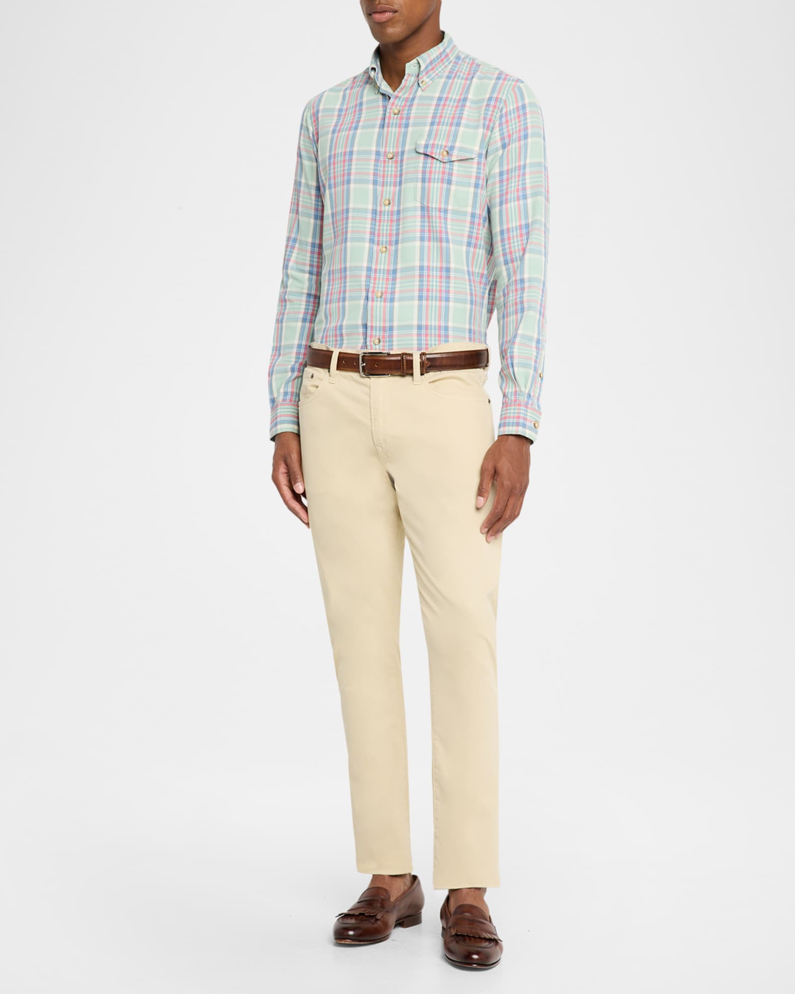 Men's Classic Fit Plaid Twill Shirt 1