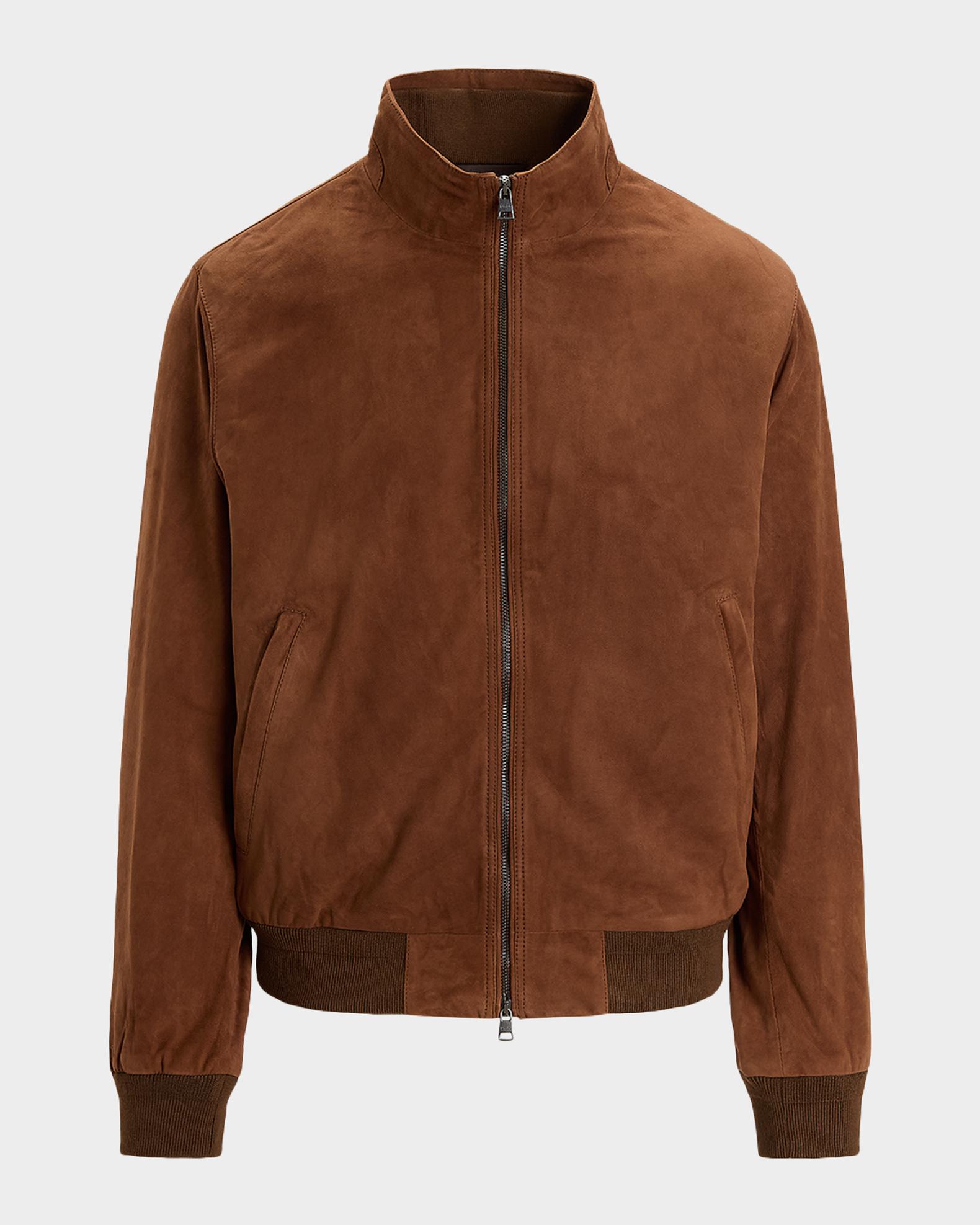 Polo Ralph Lauren Men's Suede Bomber Jacket | Neiman Marcus