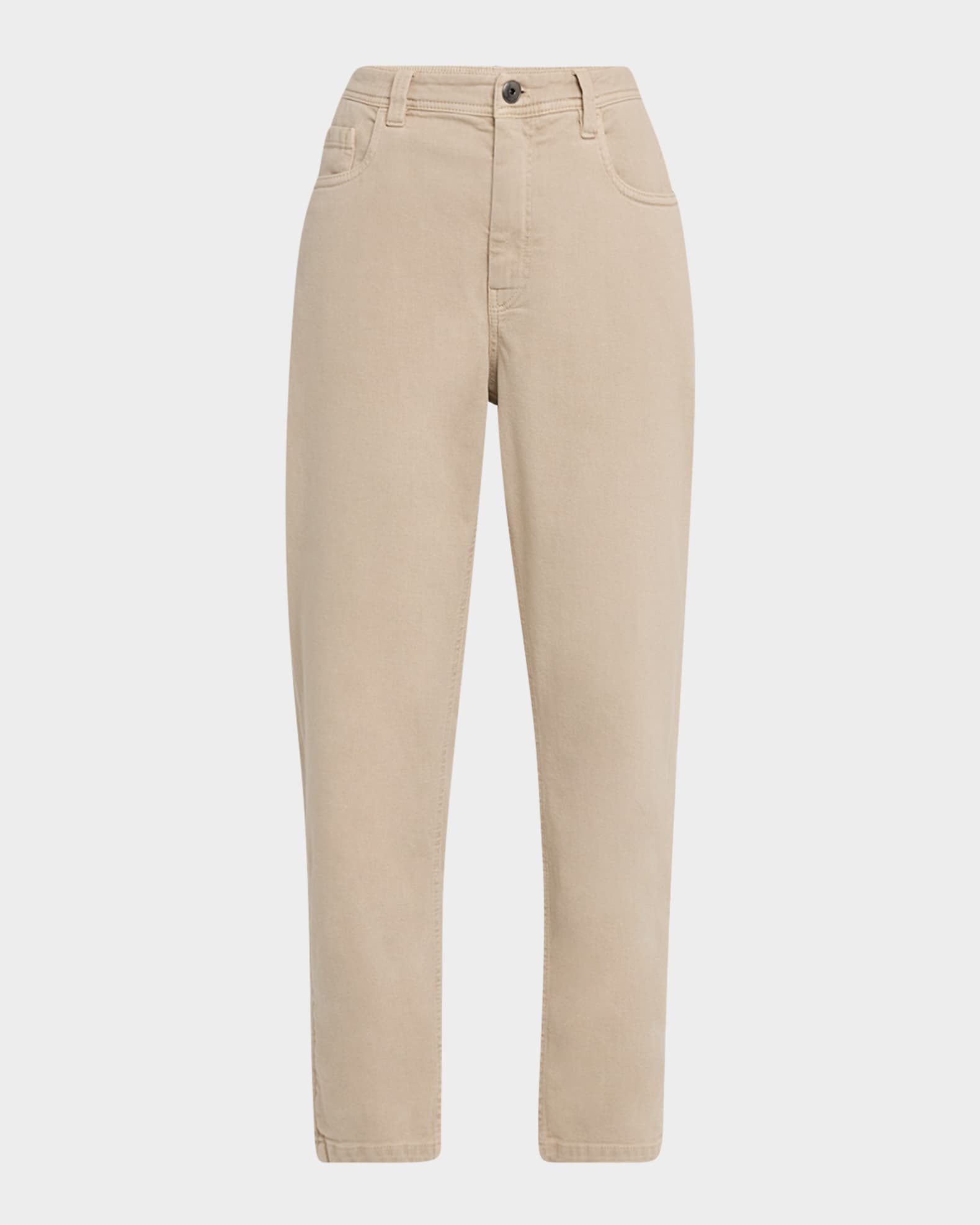 Stretch Denim Straight-Leg Jeans 0