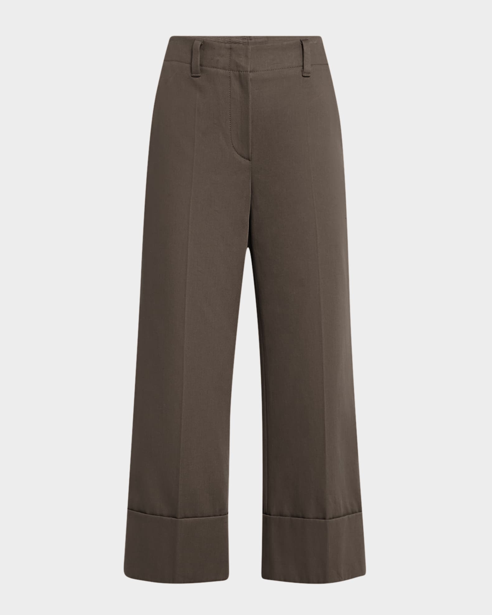 【送料&関税込】Brunello Cucinelli Cady Cropped Trousers Brunello Cucinelli Silk Crepe Cady Tailored Straight-Leg